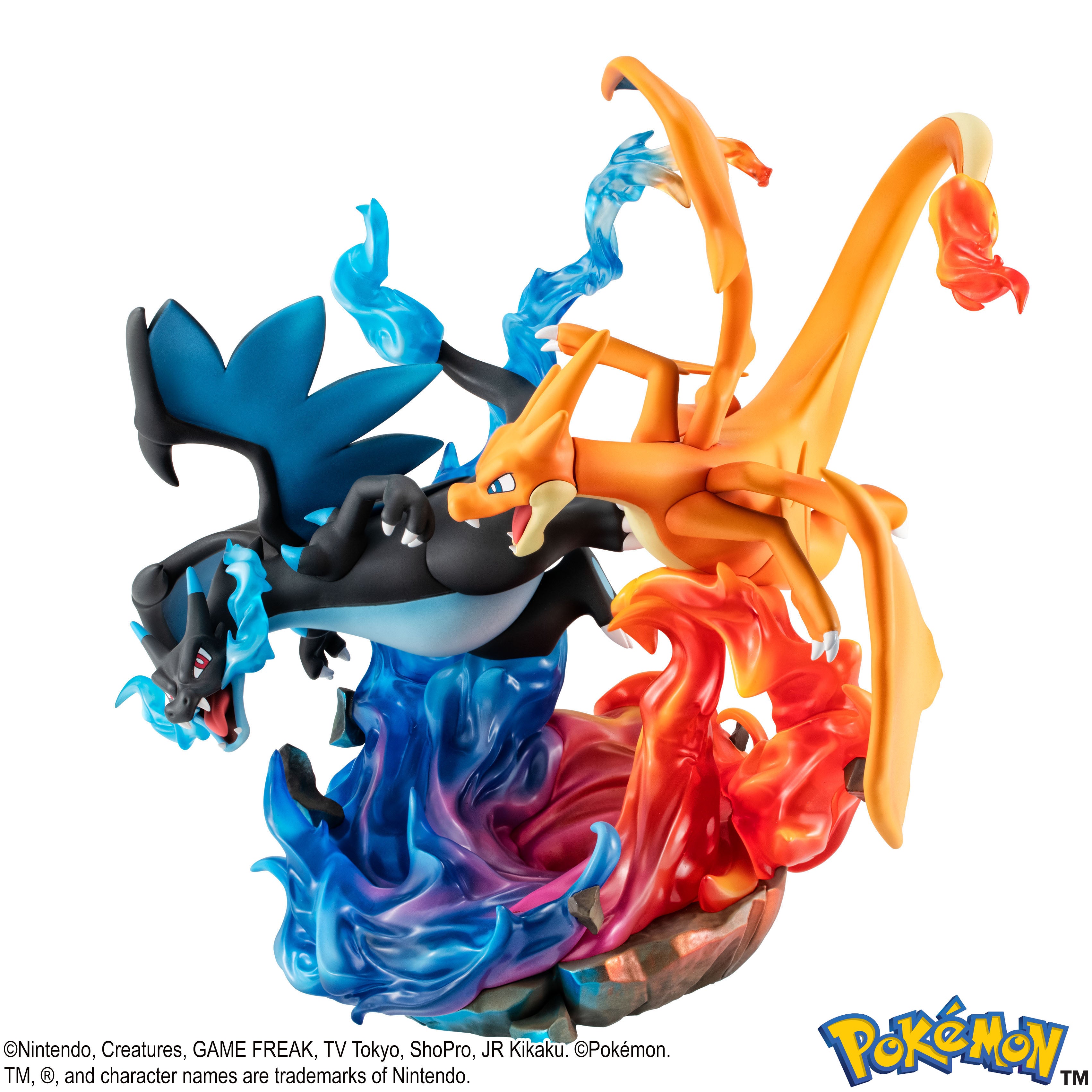 PRE-ORDER MegaHouse - G.E.M. EX Series - Pokémon - Mega Charizard X & Mega Charizard Y