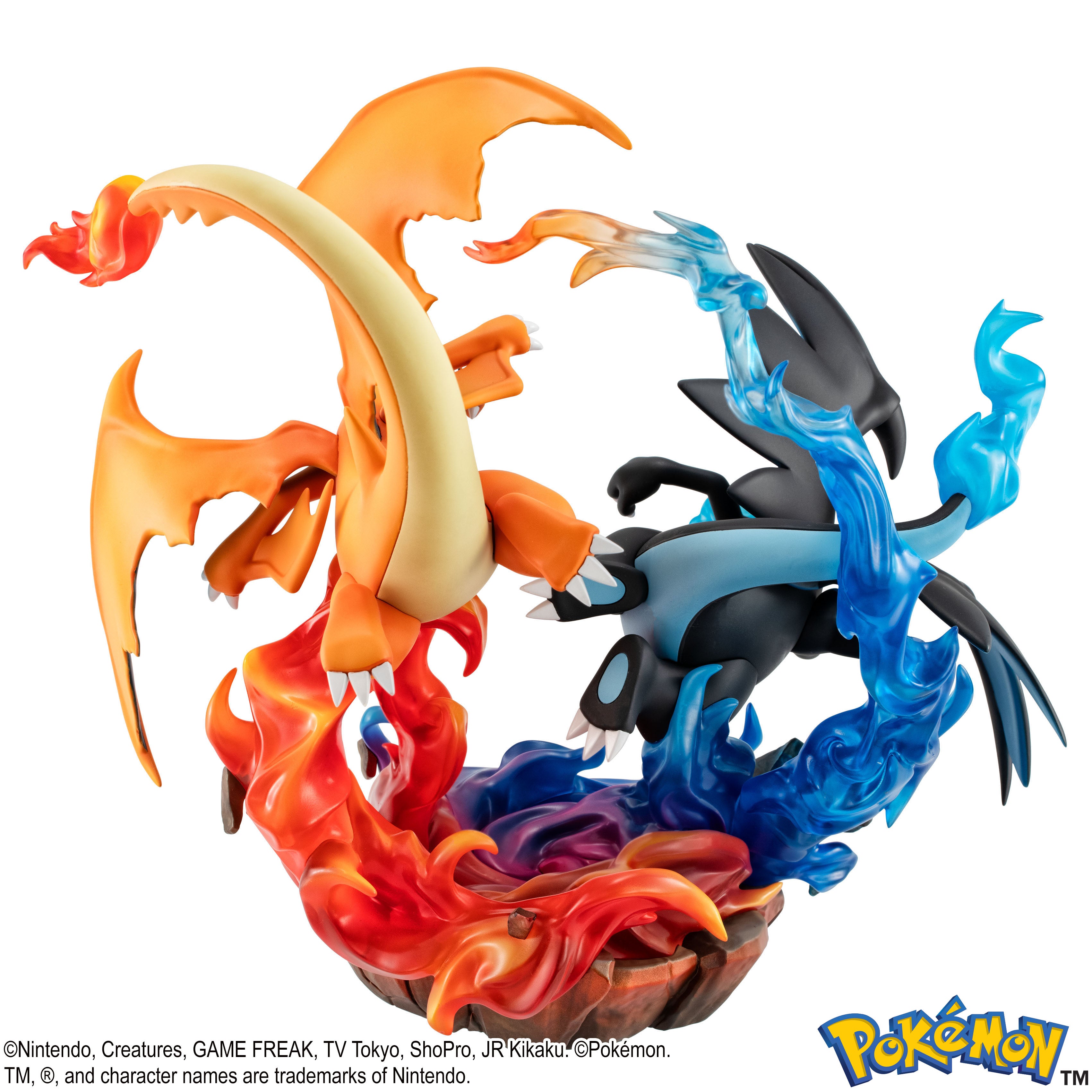PRE-ORDER MegaHouse - G.E.M. EX Series - Pokémon - Mega Charizard X & Mega Charizard Y