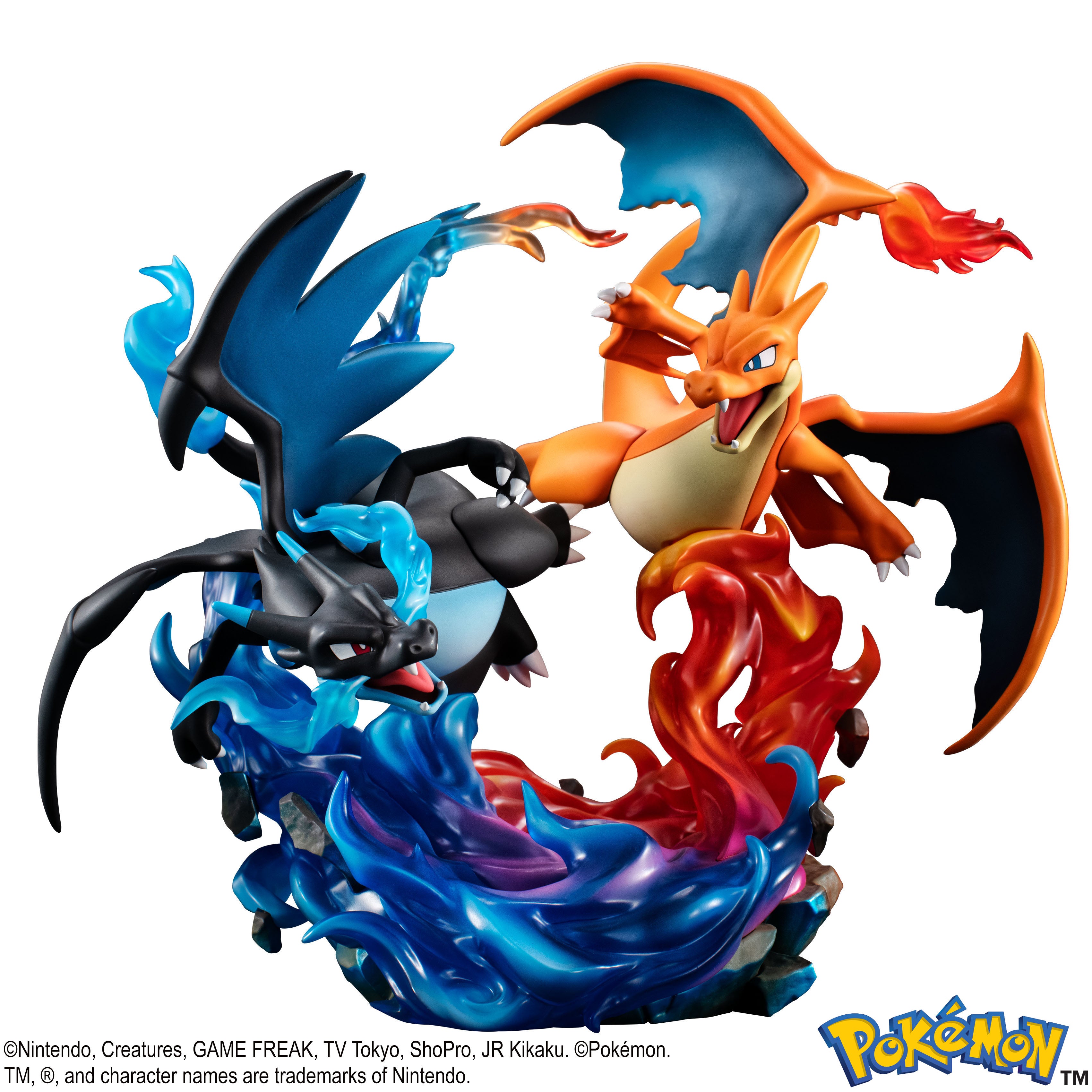 PRE-ORDER MegaHouse - G.E.M. EX Series - Pokémon - Mega Charizard X & Mega Charizard Y