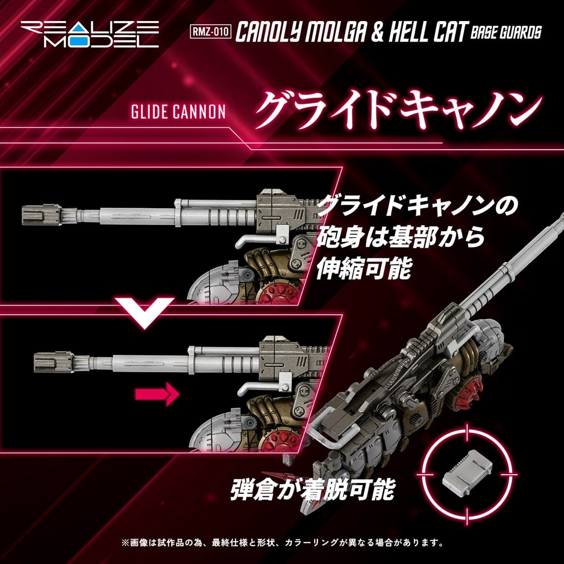 PRE-ORDER Takara Tomy - Realize Model Zoids RMZ-010 - Canoly Molga & Hell Cat Base Guards Set 1/100