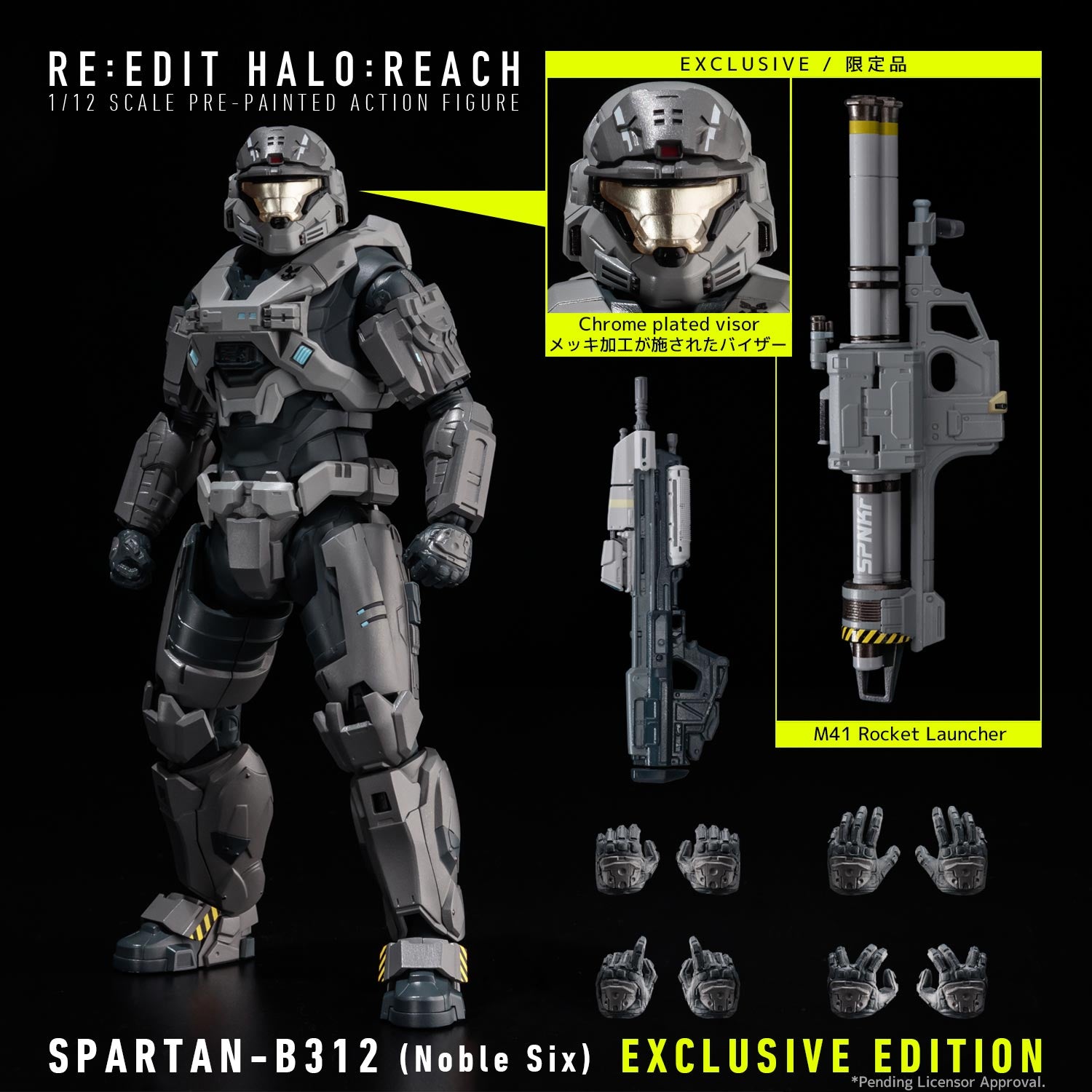 PRE-ORDER 1000toys - RE:EDIT - Halo: REACH - SPARTAN-B312 (Noble Six) 1/12 [EXCLUSIVE]