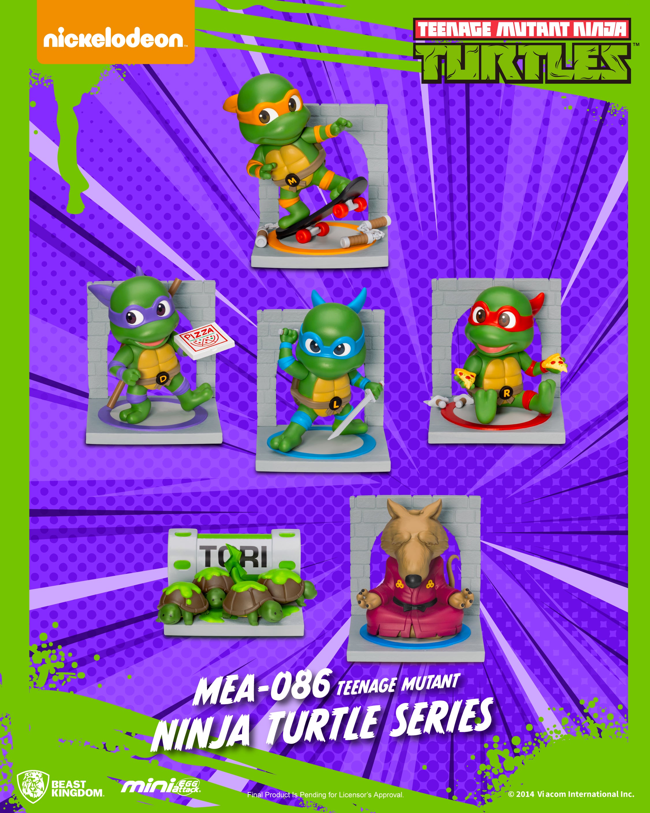 PRE-ORDER Beast Kingdom - Teenage Mutant Ninja Turtles Series Blind Box Set [Box of 6]