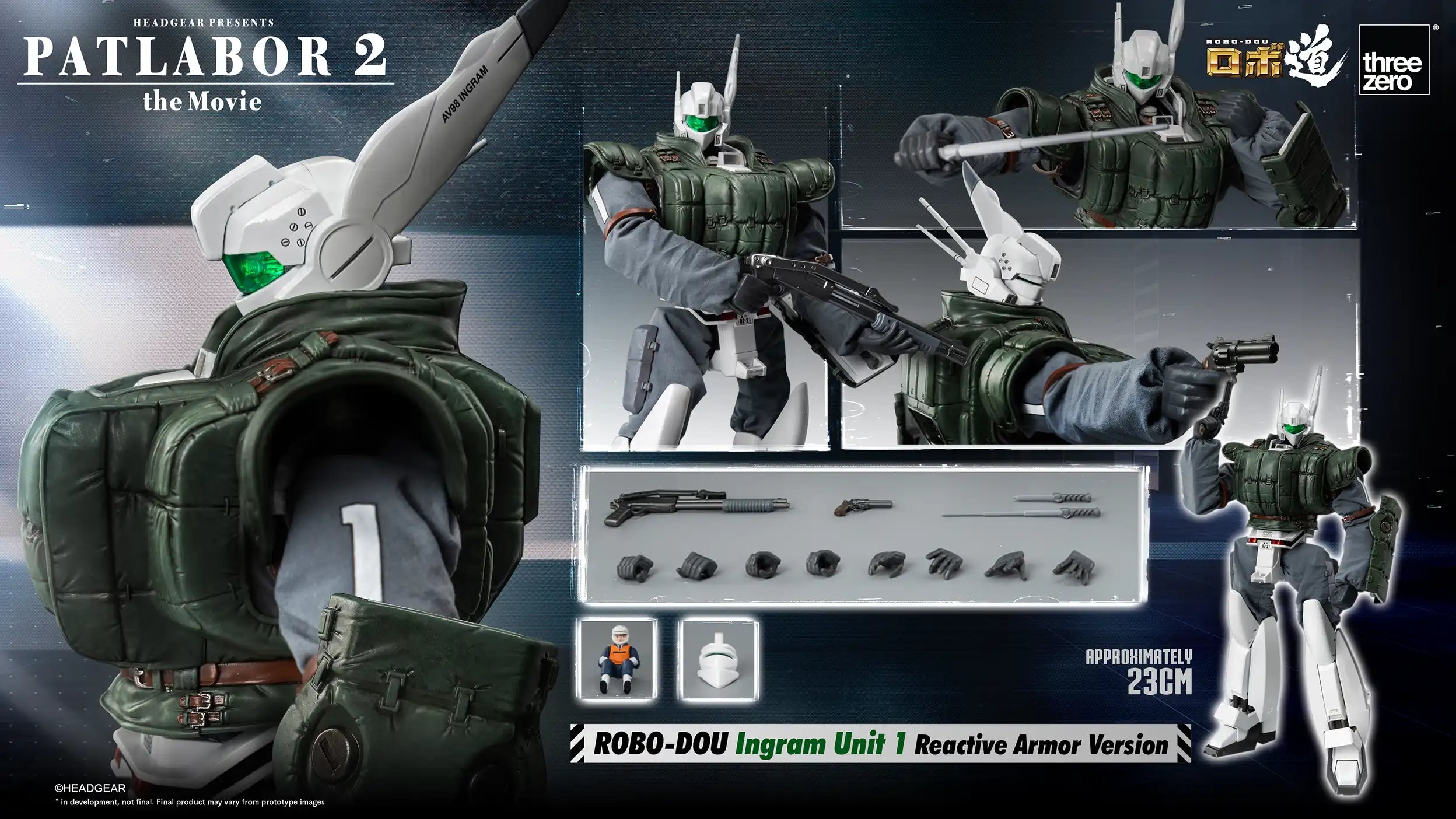 PRE-ORDER threezero - ROBO-DOU - Patlabor 2: The Movie - Ingram Unit 1: Reactive Armor Ver. 1/35