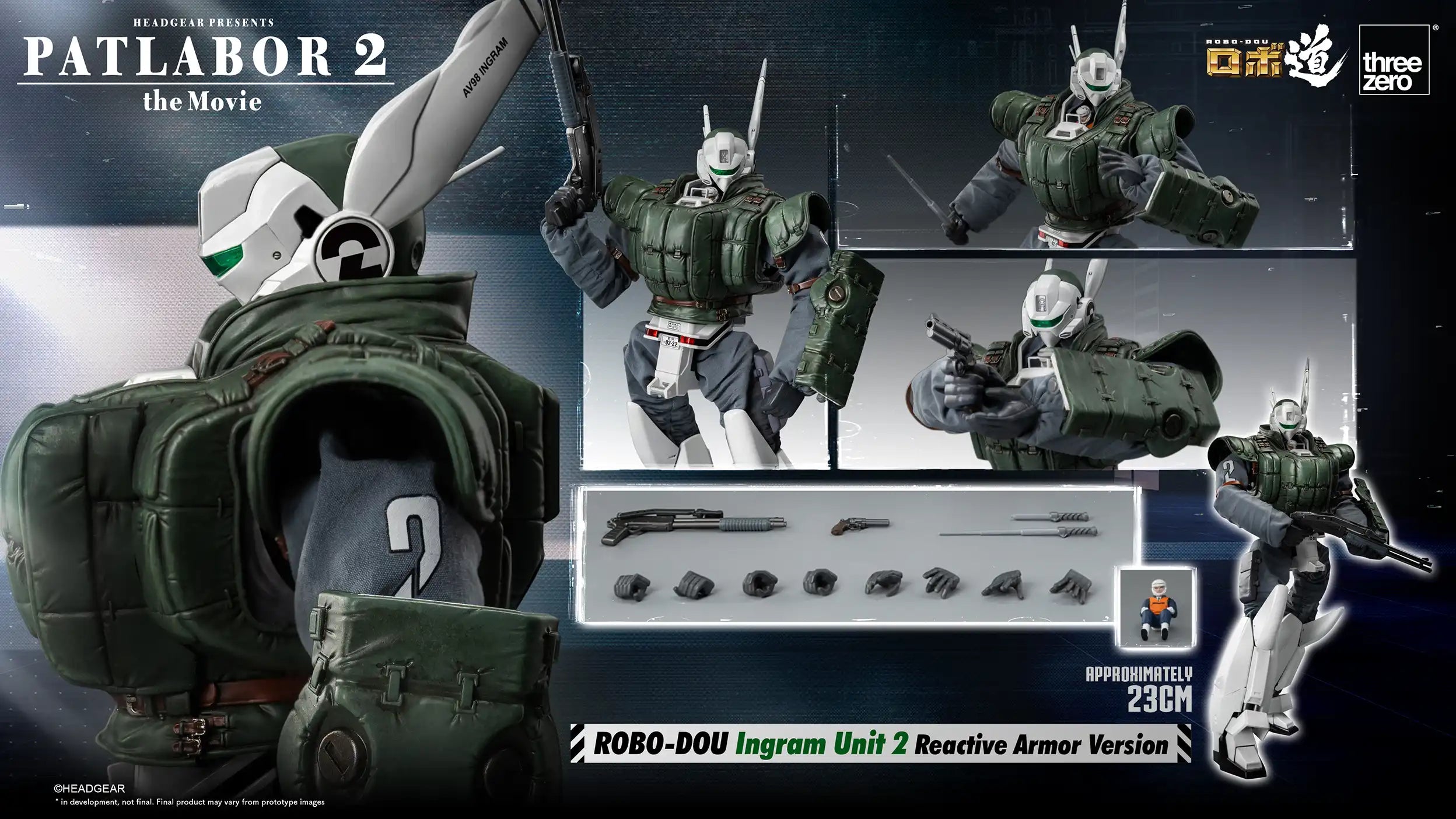 PRE-ORDER threezero - ROBO-DOU - Patlabor 2: The Movie - Ingram Unit 2: Reactive Armor Ver. 1/35