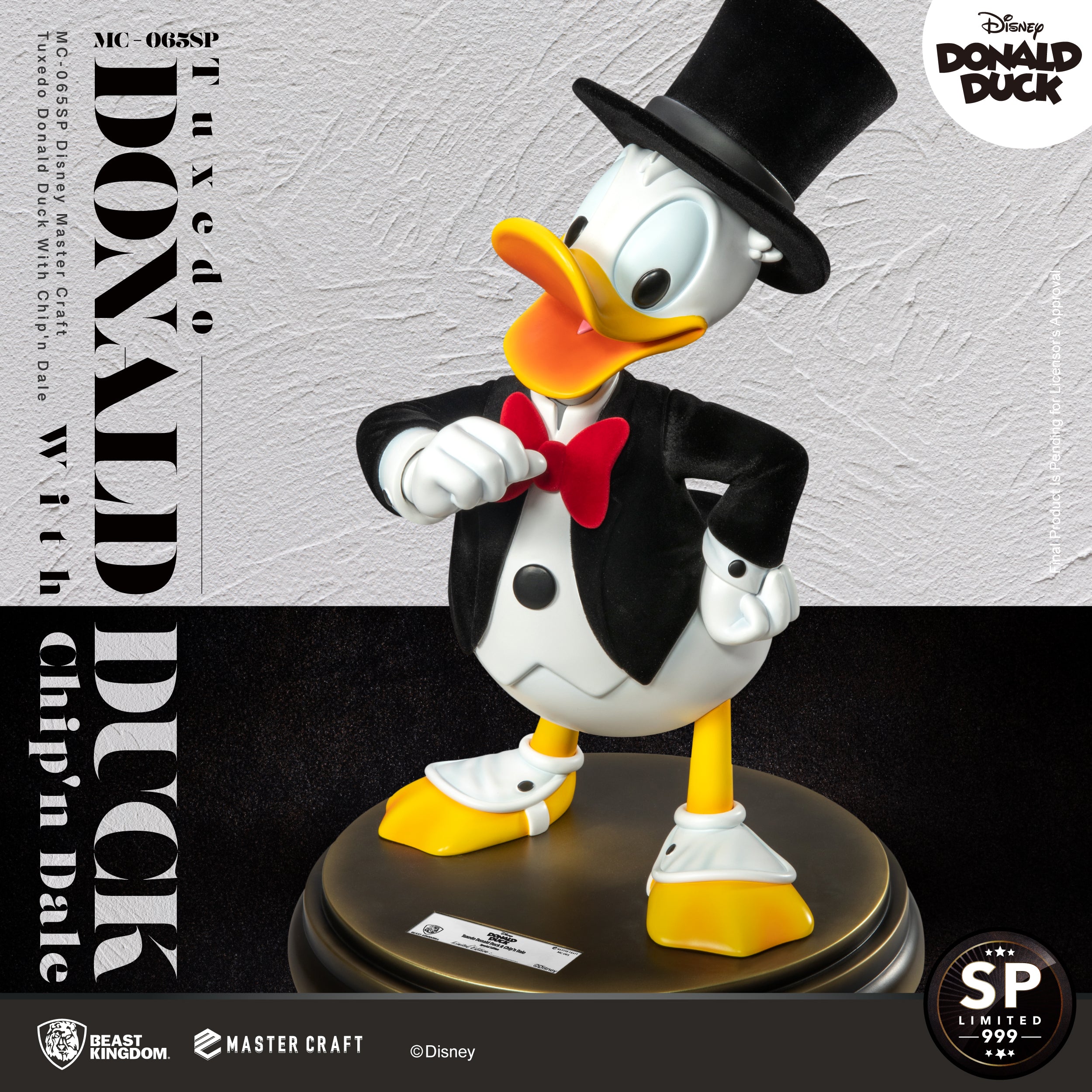 PRE-ORDER Beast Kingdom - Disney - Mastercraft Tuxedo Donald Duck with Chip'n Dale
