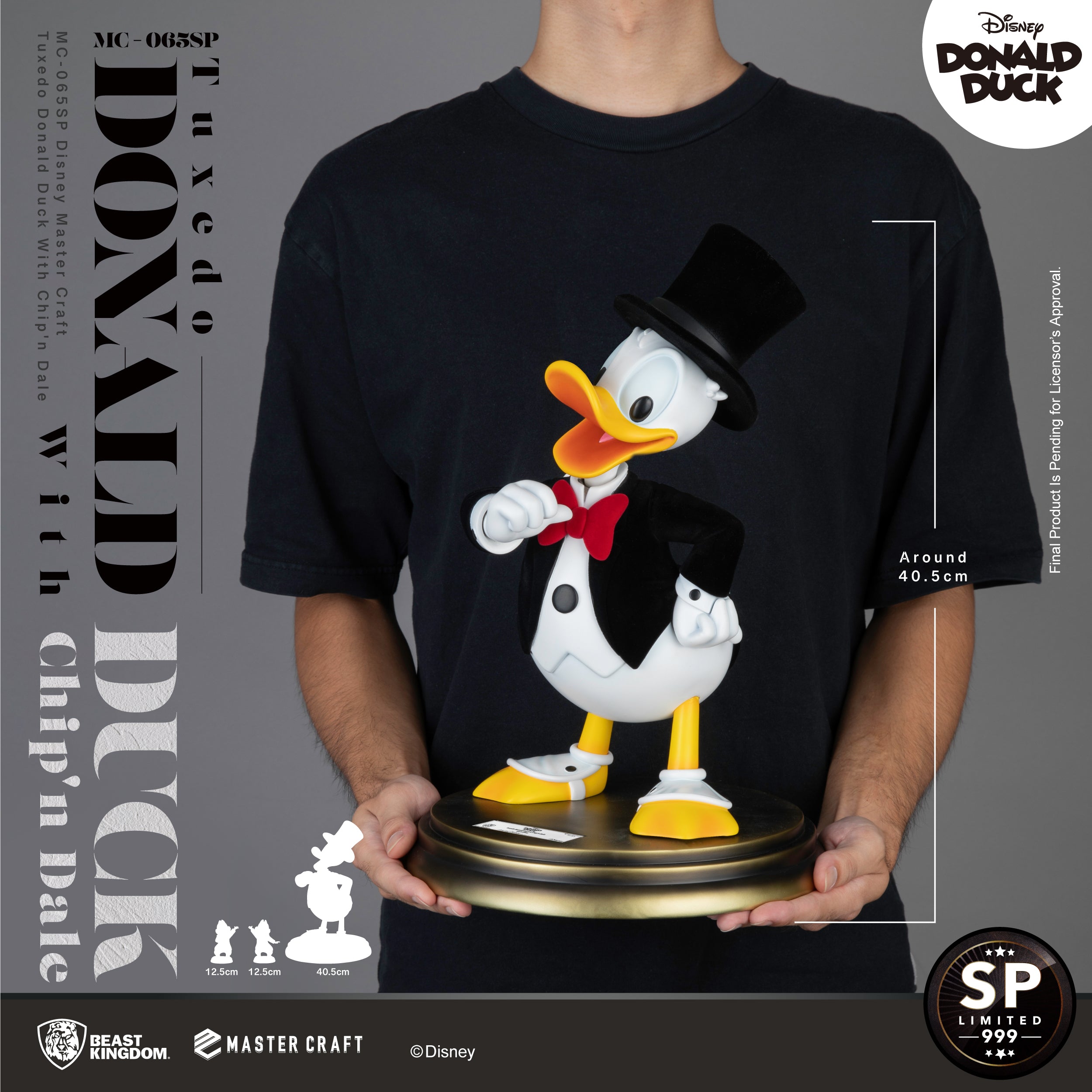 PRE-ORDER Beast Kingdom - Disney - Mastercraft Tuxedo Donald Duck with Chip'n Dale