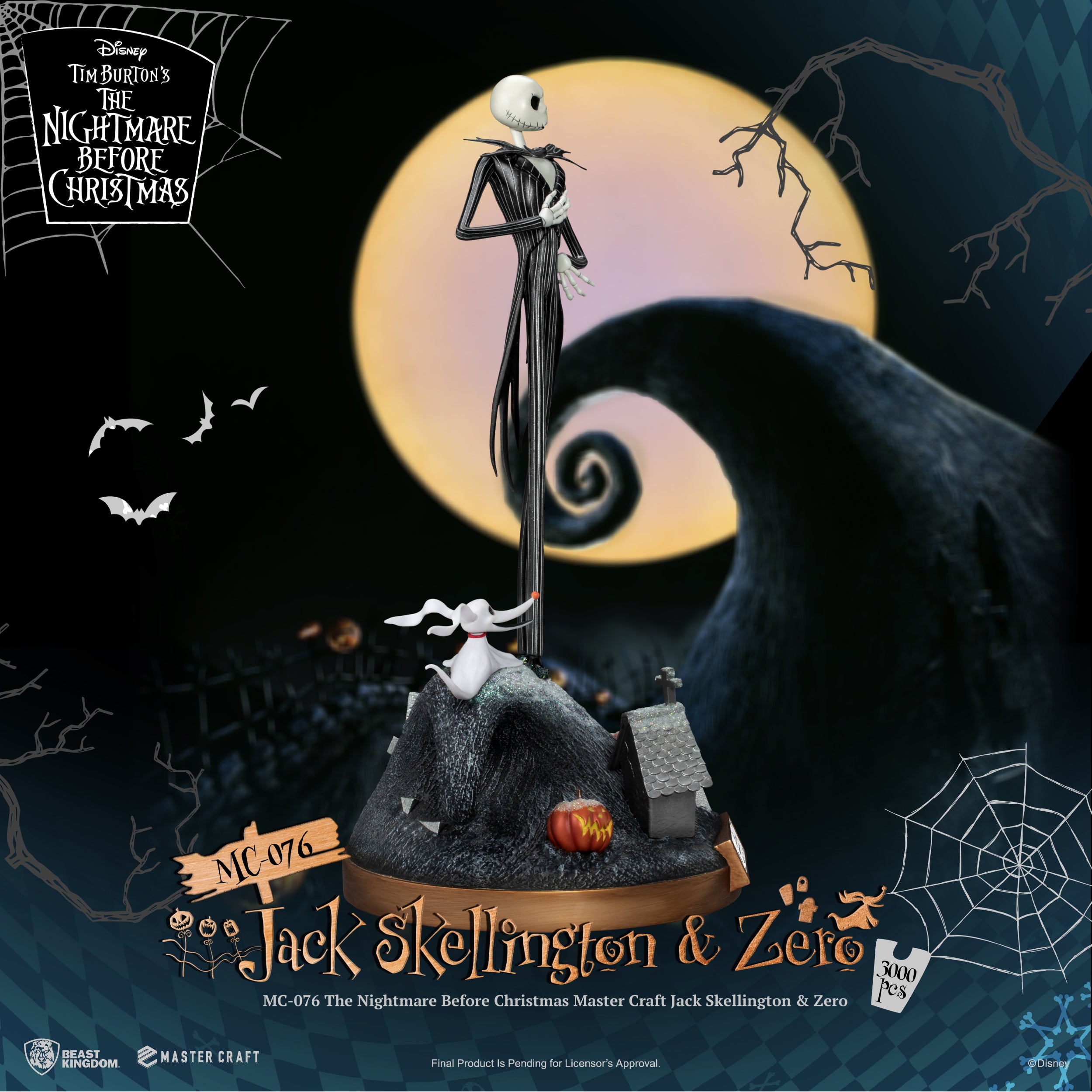 PRE-ORDER Beast Kingdom - Master Craft - The Nightmare Before Christmas - Jack Skellington & Zero