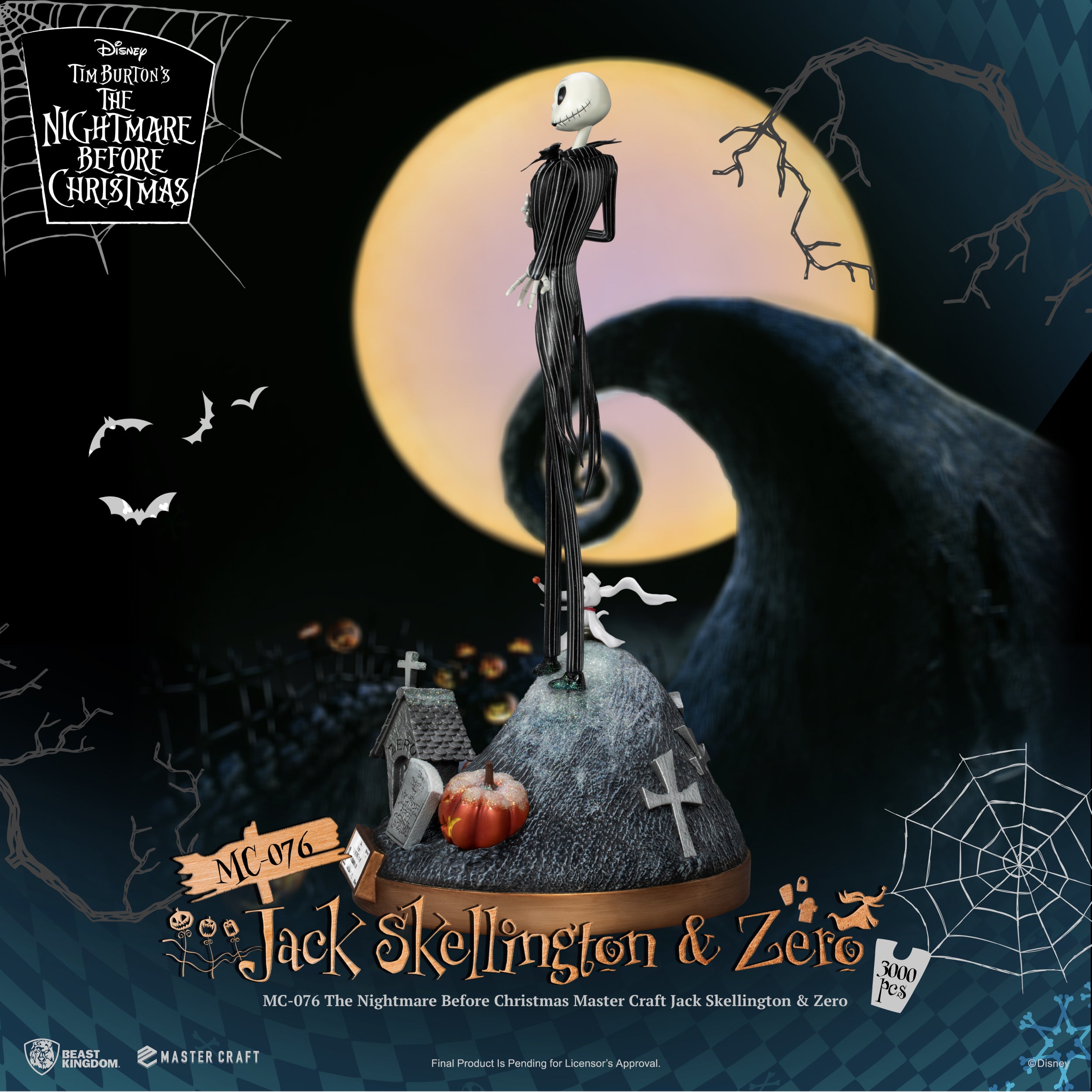 PRE-ORDER Beast Kingdom - Master Craft - The Nightmare Before Christmas - Jack Skellington & Zero