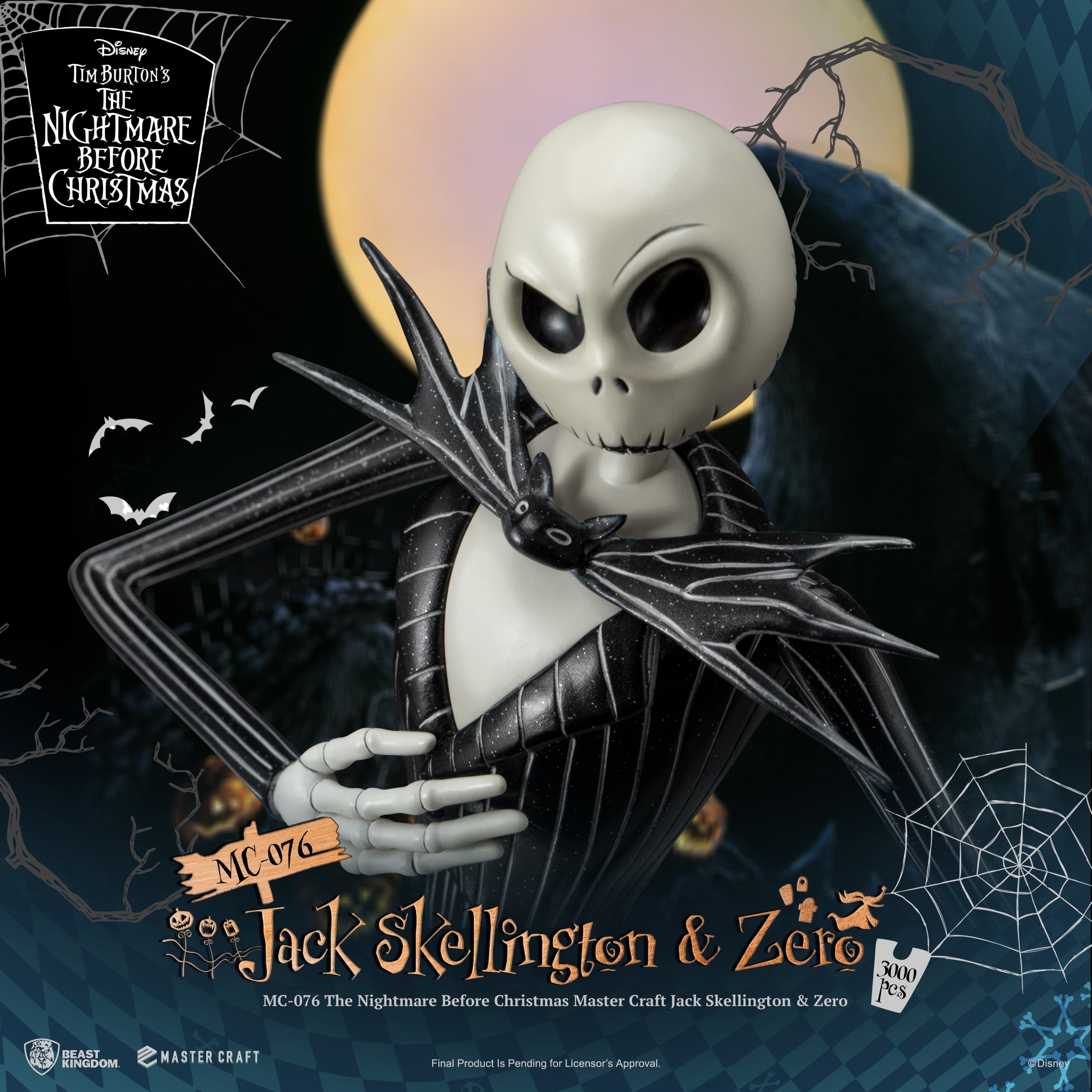 PRE-ORDER Beast Kingdom - Master Craft - The Nightmare Before Christmas - Jack Skellington & Zero