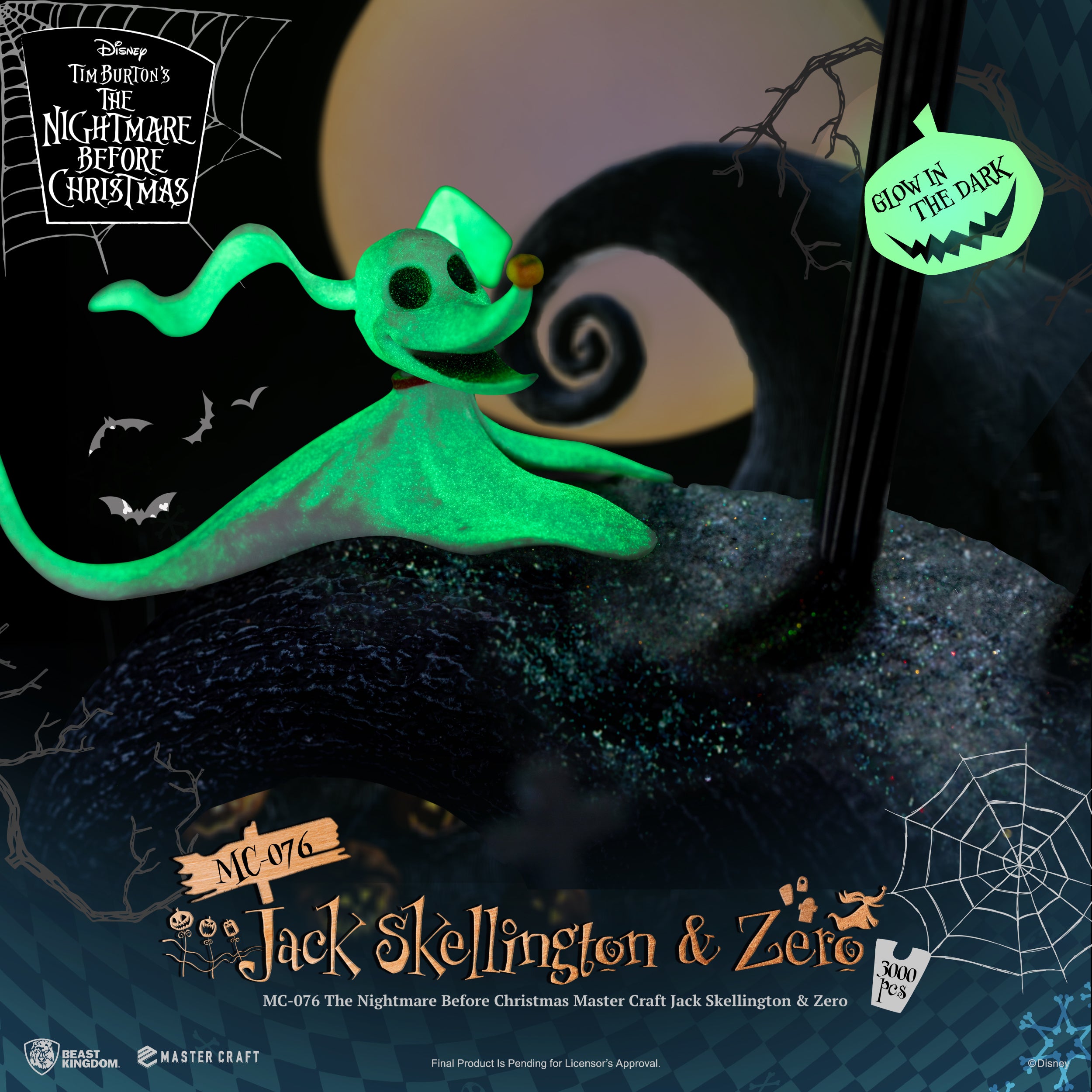 PRE-ORDER Beast Kingdom - Master Craft - The Nightmare Before Christmas - Jack Skellington & Zero