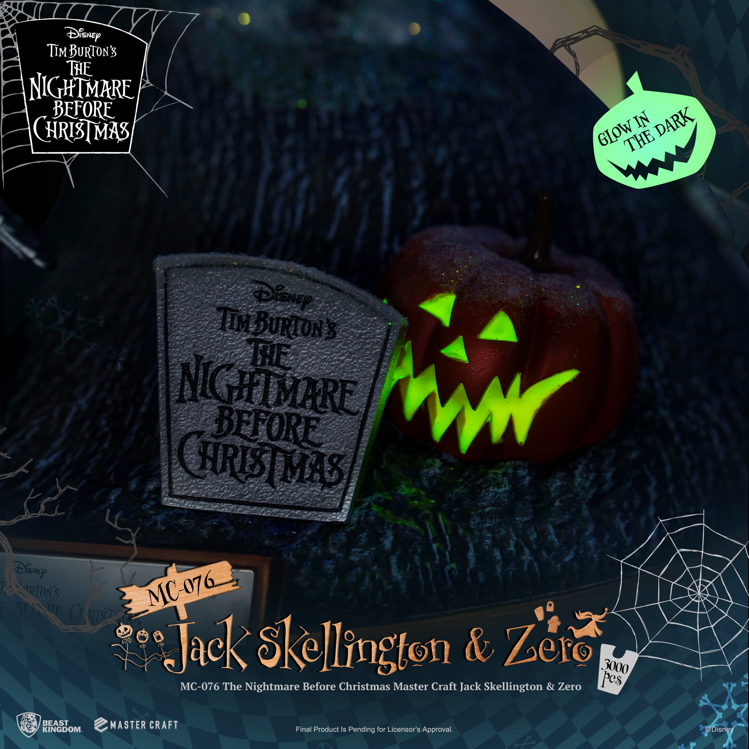 PRE-ORDER Beast Kingdom - Master Craft - The Nightmare Before Christmas - Jack Skellington & Zero