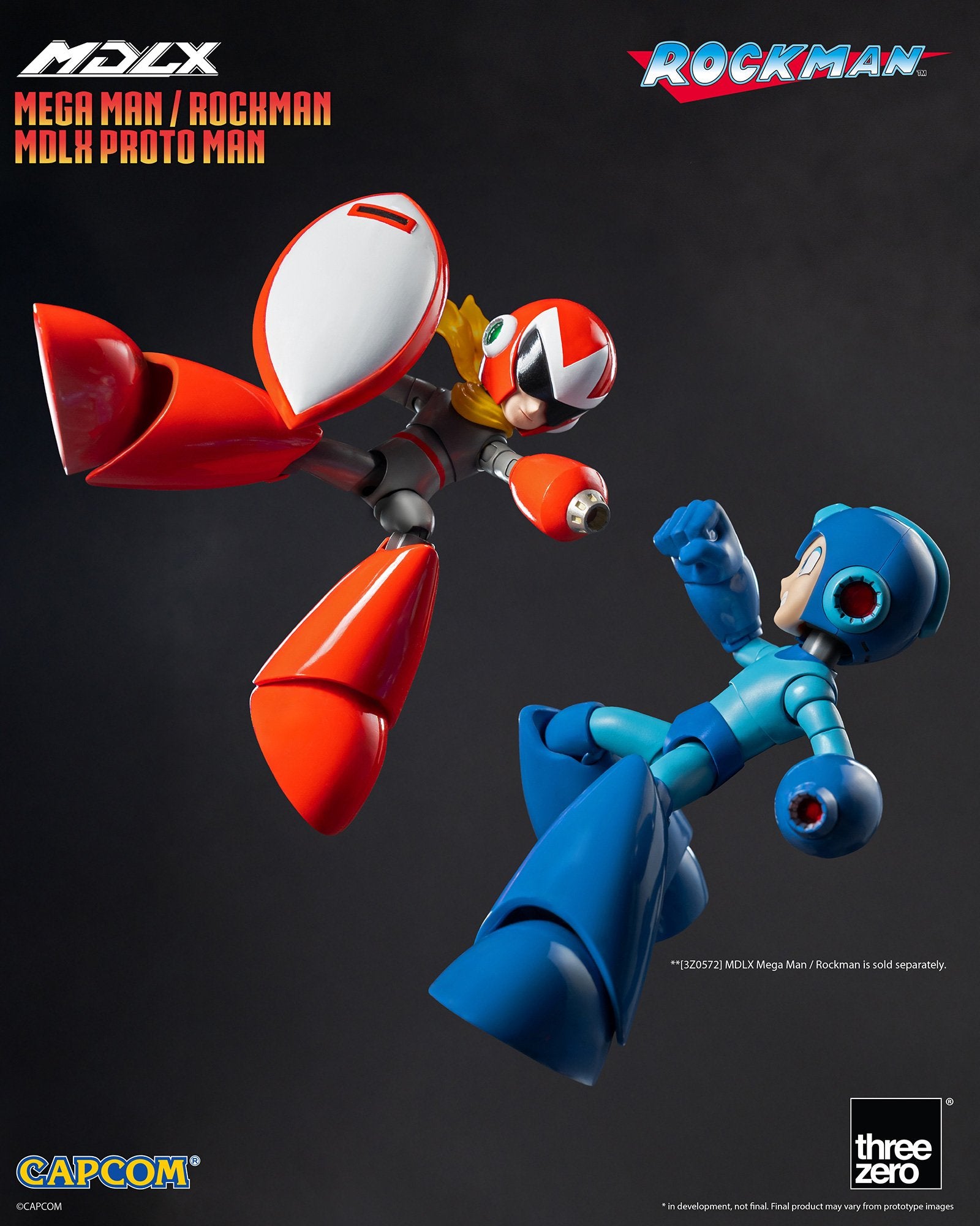 PRE-ORDER threezero - MDLX - Megaman - Proto Man (Blues / Break Man)