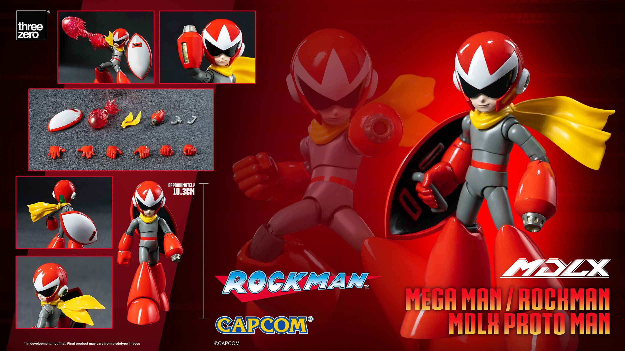 PRE-ORDER threezero - MDLX - Megaman - Proto Man (Blues / Break Man)