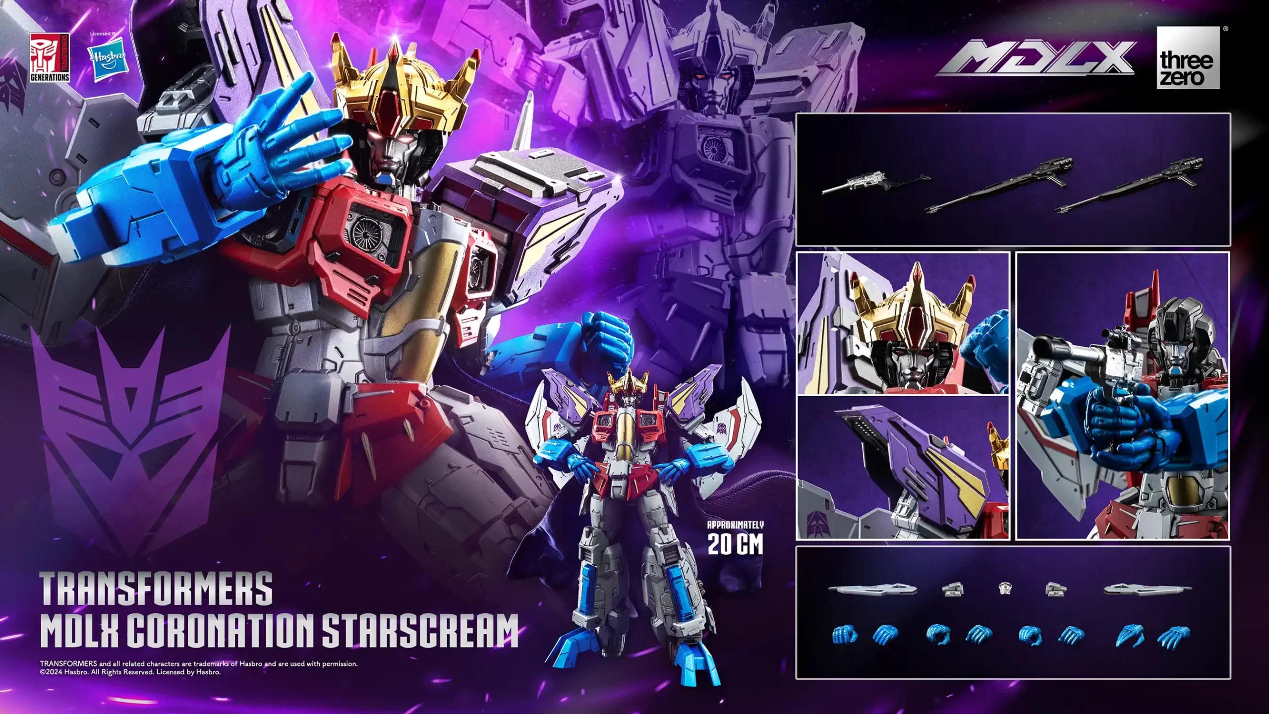 PRE-ORDER threezero - Transformers - MDLX Coronation Starscream