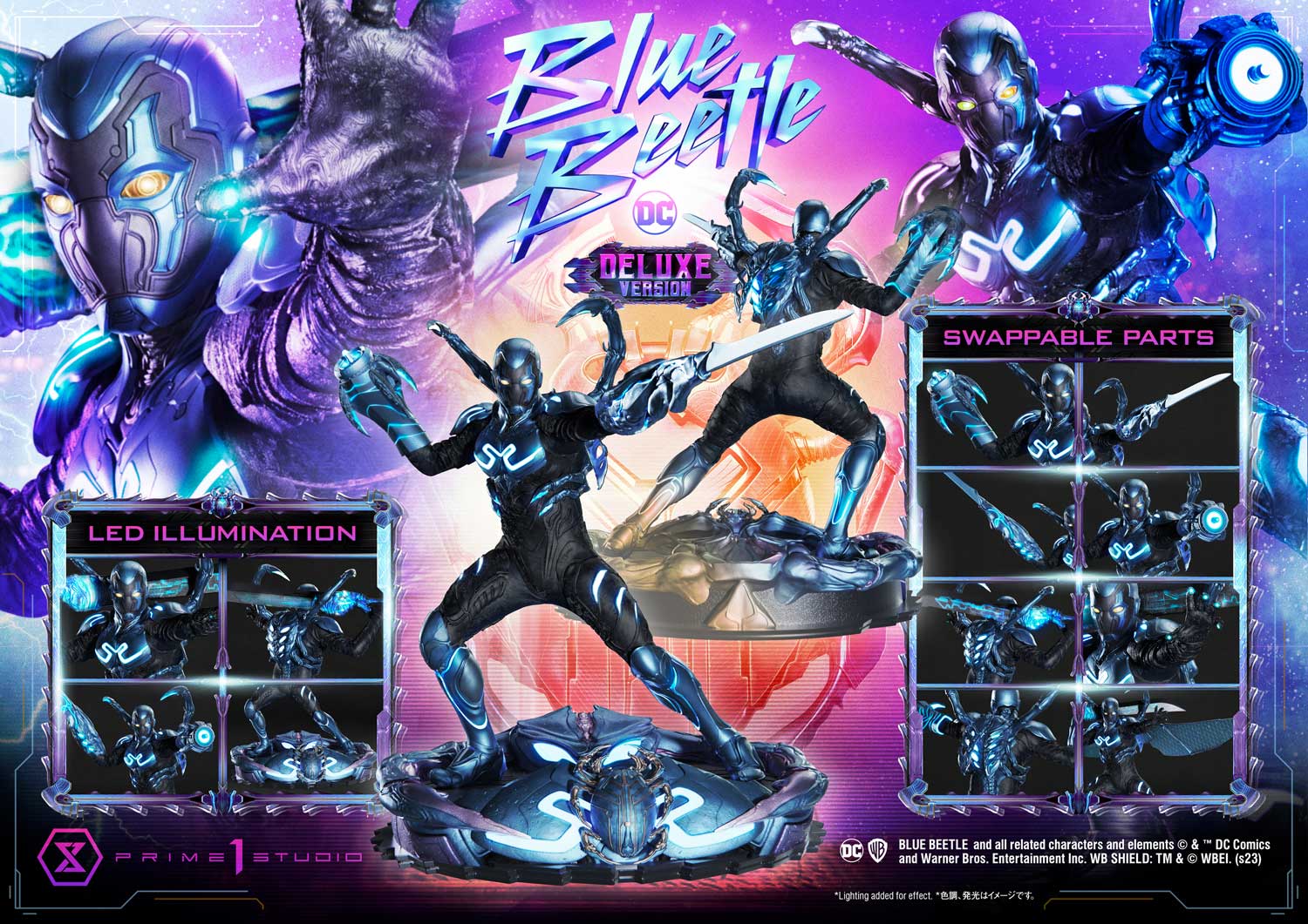 PRE-ORDER Prime1 Studio - Museum Masterline - Blue Beetle - Blue Beetle: Deluxe Bonus Ver. 1/3