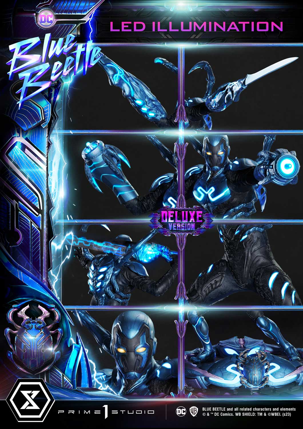 PRE-ORDER Prime1 Studio - Museum Masterline - Blue Beetle - Blue Beetle: Deluxe Bonus Ver. 1/3