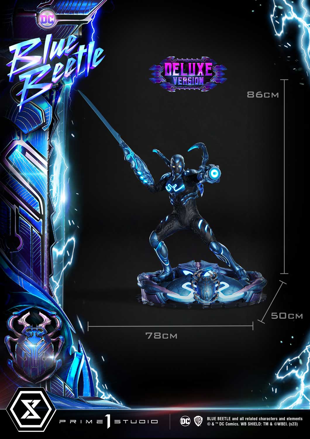 PRE-ORDER Prime1 Studio - Museum Masterline - Blue Beetle - Blue Beetle: Deluxe Bonus Ver. 1/3
