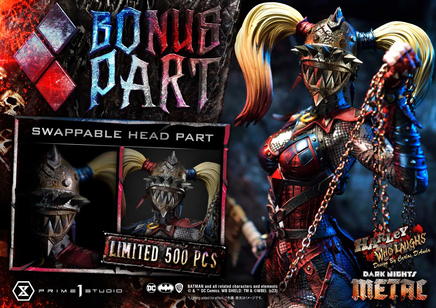 PRE-ORDER Prime1 Studio - Museum Masterline - Dark Nights: Metal (Comics) - Harley Quinn Who Laughs: Deluxe Bonus Ver. 1/3