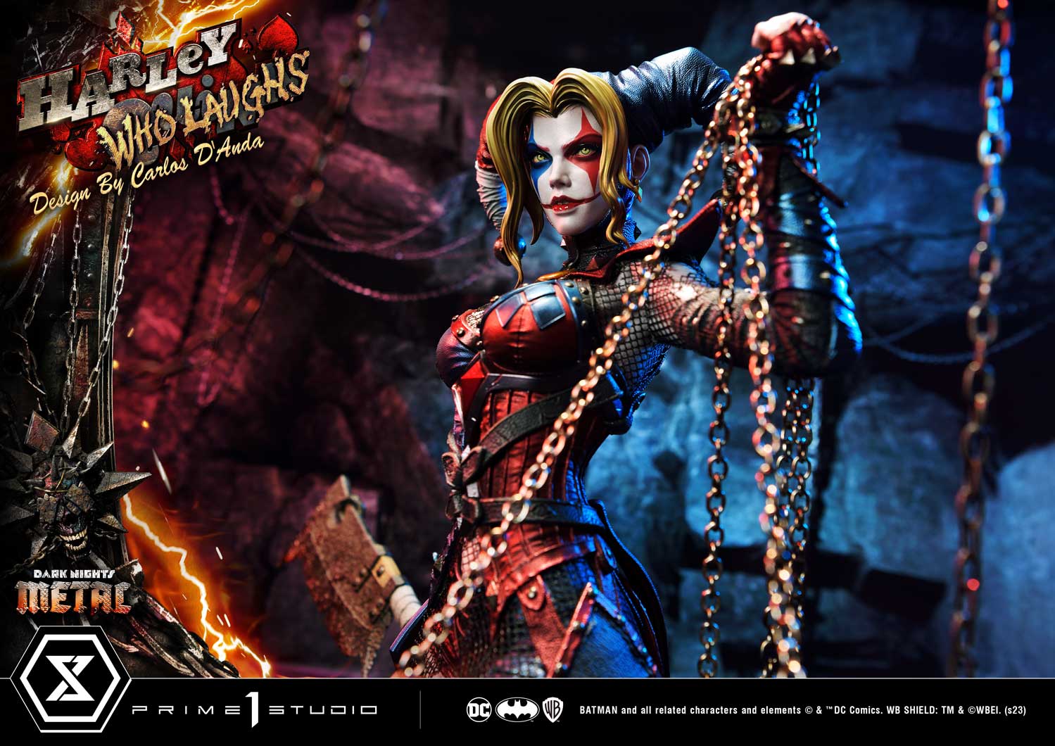PRE-ORDER Prime1 Studio - Museum Masterline - Dark Nights: Metal (Comics) - Harley Quinn Who Laughs: Deluxe Bonus Ver. 1/3