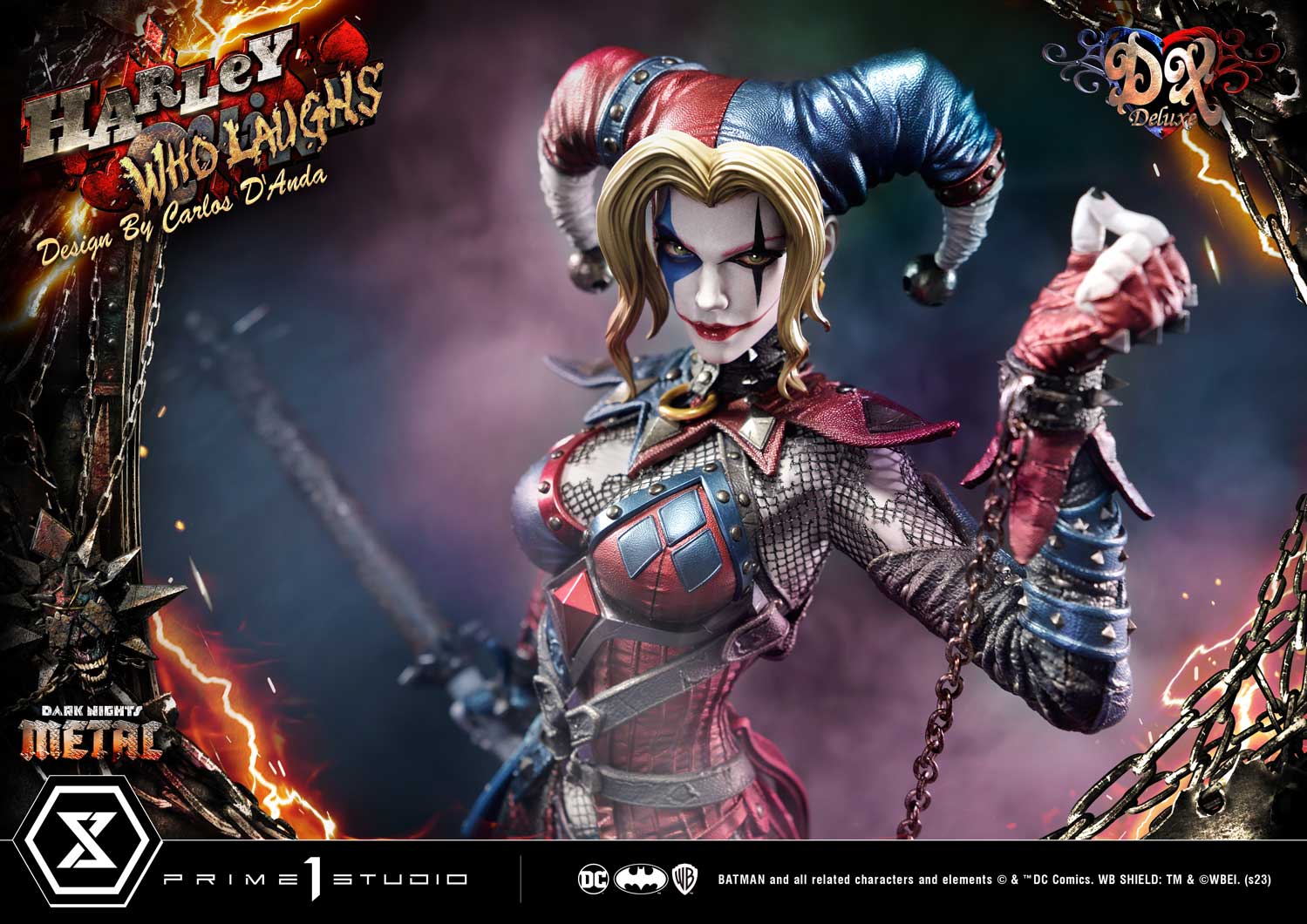 PRE-ORDER Prime1 Studio - Museum Masterline - Dark Nights: Metal (Comics) - Harley Quinn Who Laughs: Deluxe Bonus Ver. 1/3