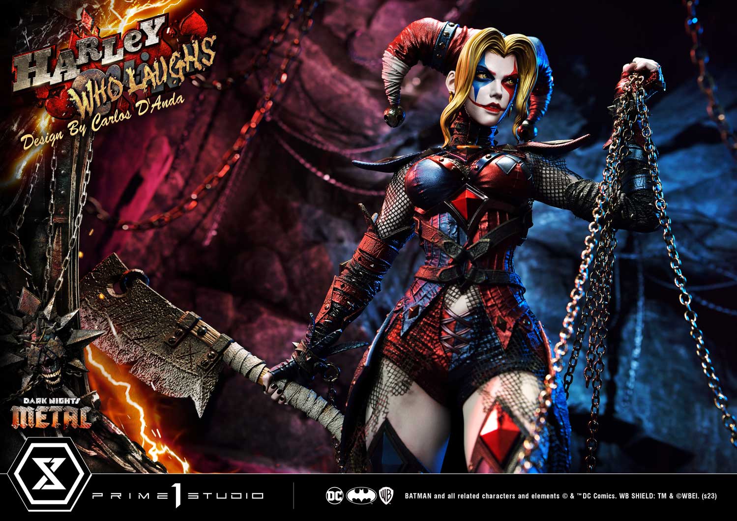 PRE-ORDER Prime1 Studio - Museum Masterline - Dark Nights: Metal (Comics) - Harley Quinn Who Laughs: Deluxe Bonus Ver. 1/3