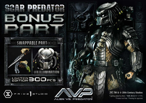PRE-ORDER Prime1 Studio - Museum Masterline - Alien vs. Predator - Scar Predator: Deluxe Bonus Ver. 1/3