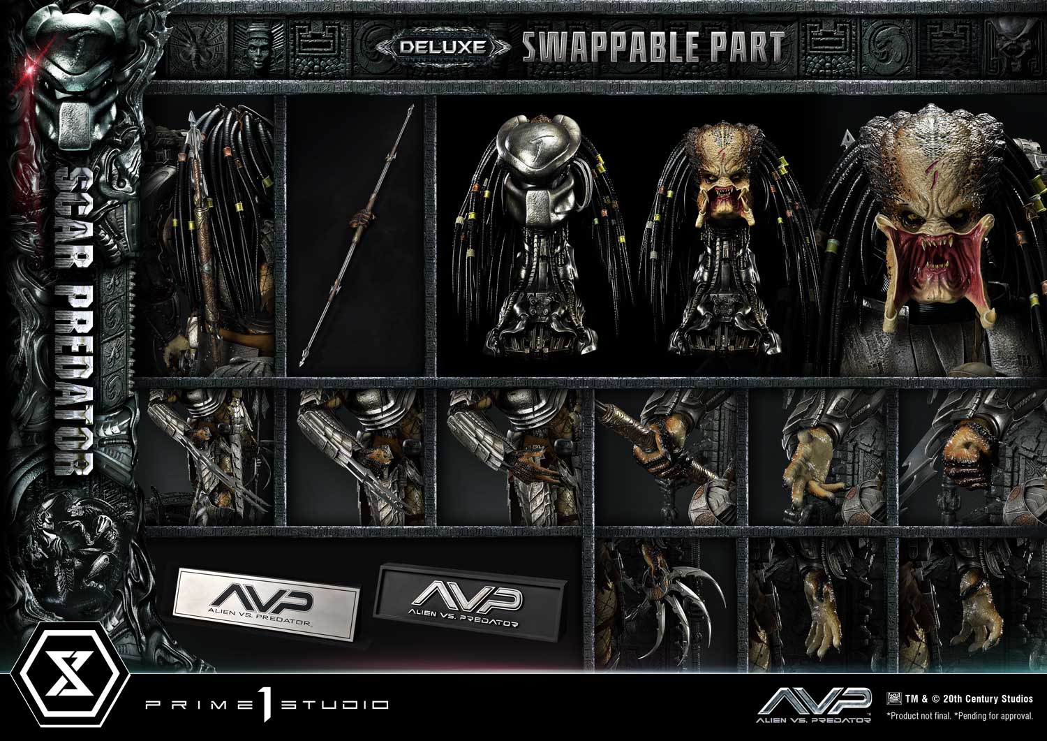 PRE-ORDER Prime1 Studio - Museum Masterline - Alien vs. Predator - Scar Predator: Deluxe Bonus Ver. 1/3