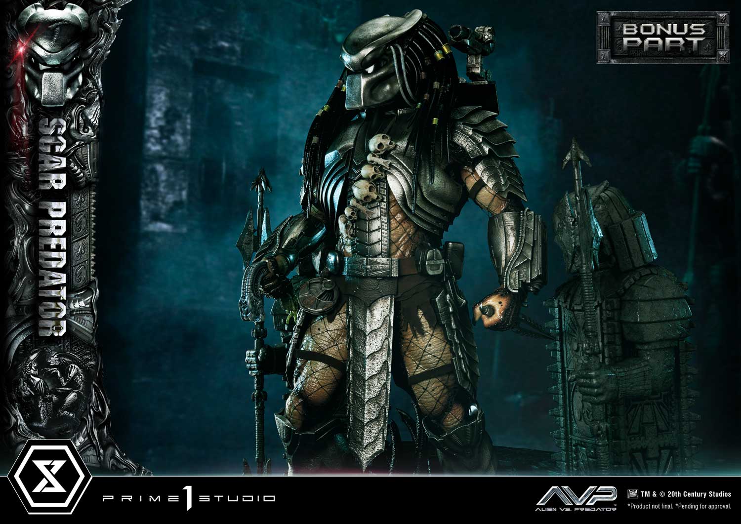 PRE-ORDER Prime1 Studio - Museum Masterline - Alien vs. Predator - Scar Predator: Deluxe Bonus Ver. 1/3