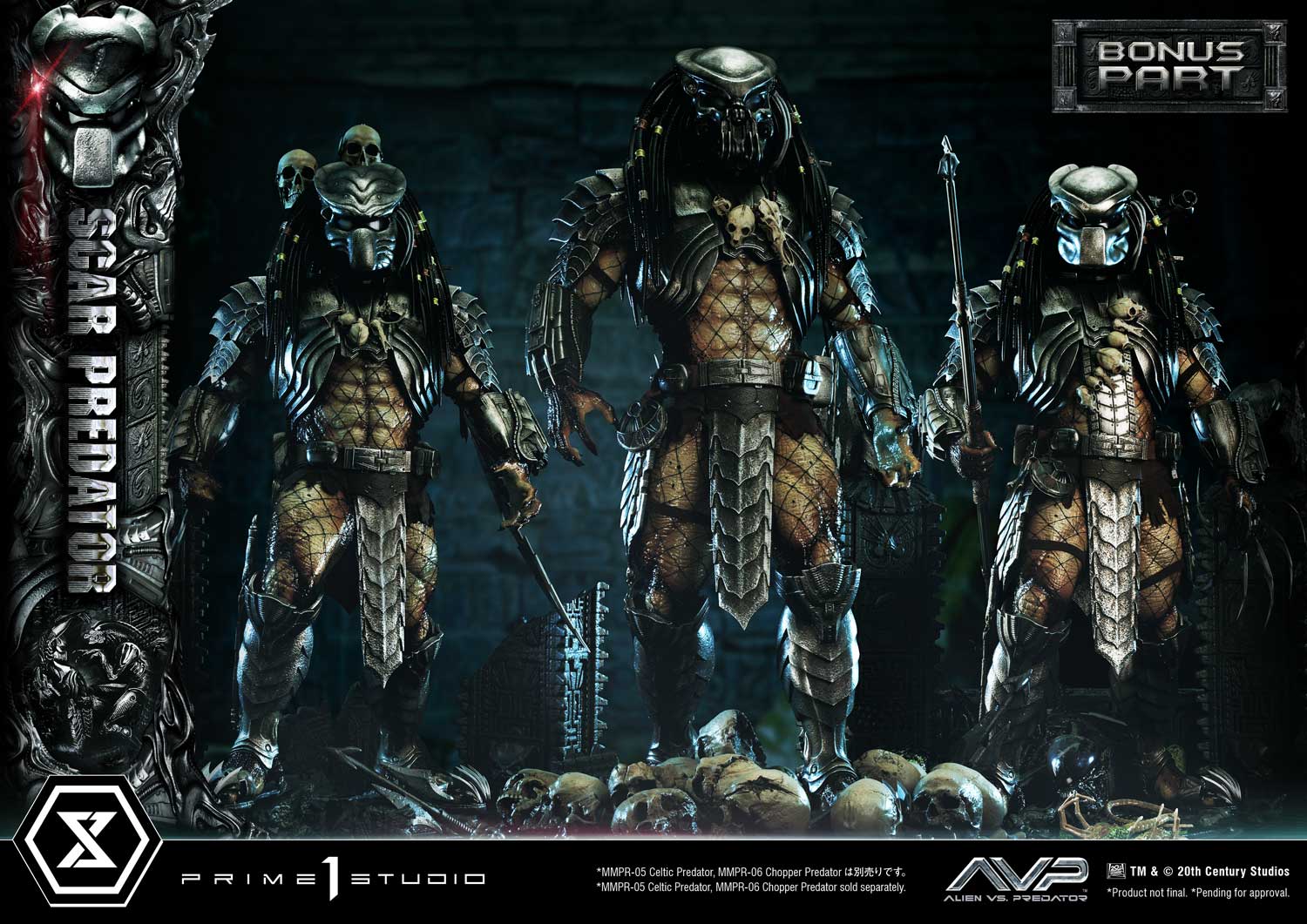 PRE-ORDER Prime1 Studio - Museum Masterline - Alien vs. Predator - Scar Predator: Deluxe Bonus Ver. 1/3
