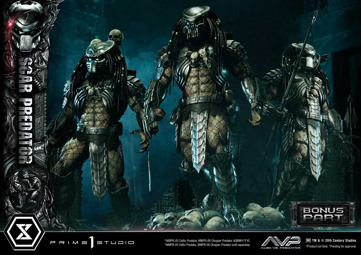 PRE-ORDER Prime1 Studio - Museum Masterline - Alien vs. Predator - Scar Predator: Deluxe Bonus Ver. 1/3