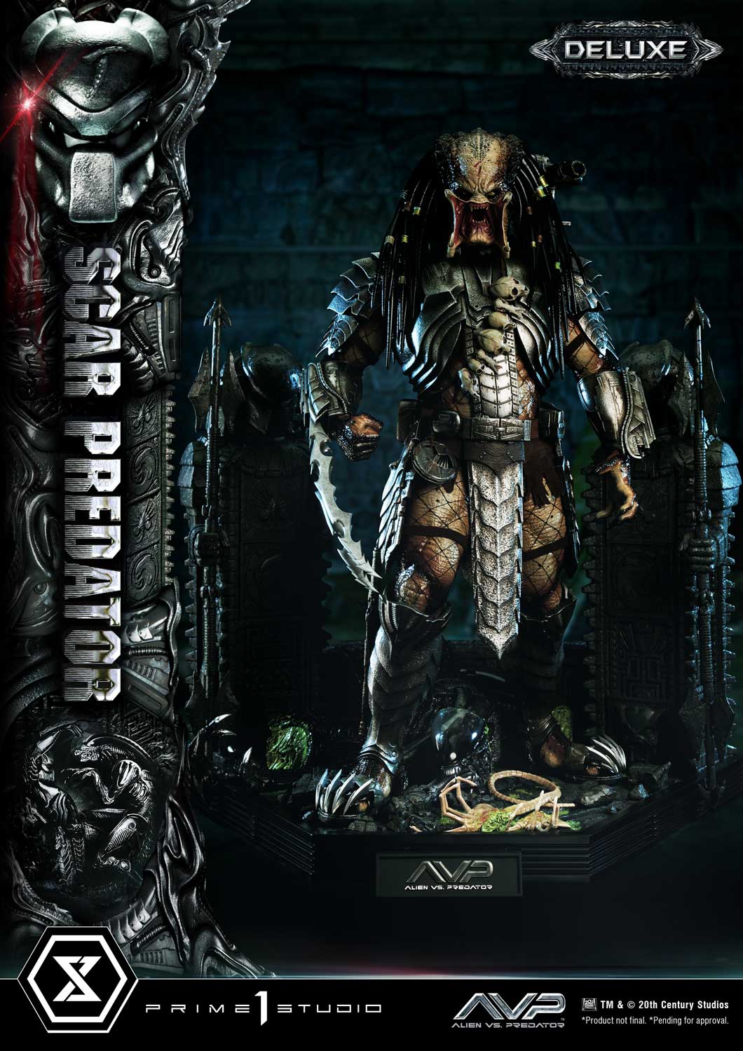 PRE-ORDER Prime1 Studio - Museum Masterline - Alien vs. Predator - Scar Predator: Deluxe Ver. 1/3