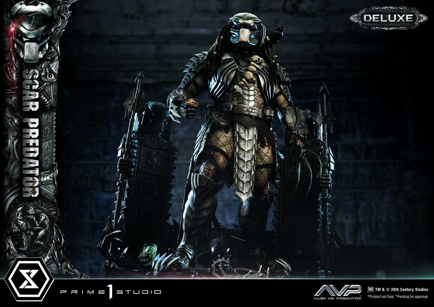 PRE-ORDER Prime1 Studio - Museum Masterline - Alien vs. Predator - Scar Predator: Deluxe Ver. 1/3