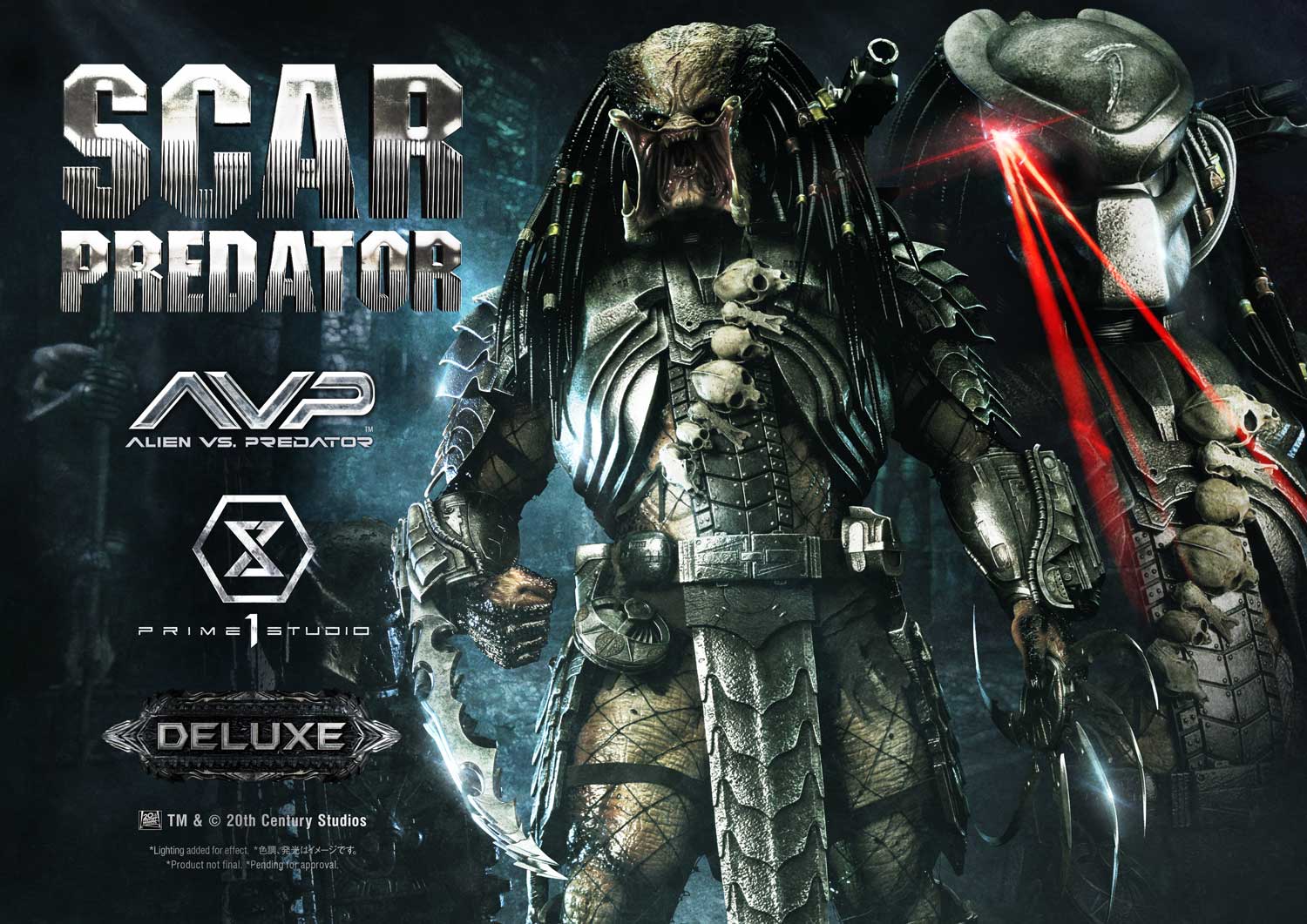 PRE-ORDER Prime1 Studio - Museum Masterline - Alien vs. Predator - Scar Predator: Deluxe Ver. 1/3