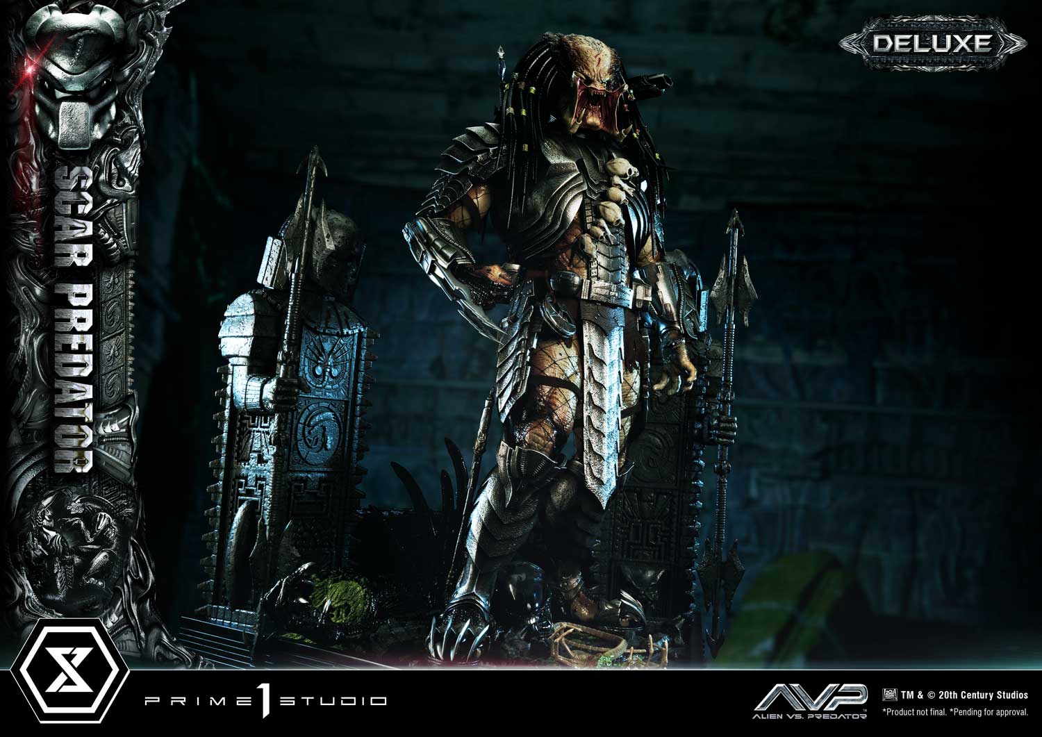 PRE-ORDER Prime1 Studio - Museum Masterline - Alien vs. Predator - Scar Predator: Deluxe Ver. 1/3