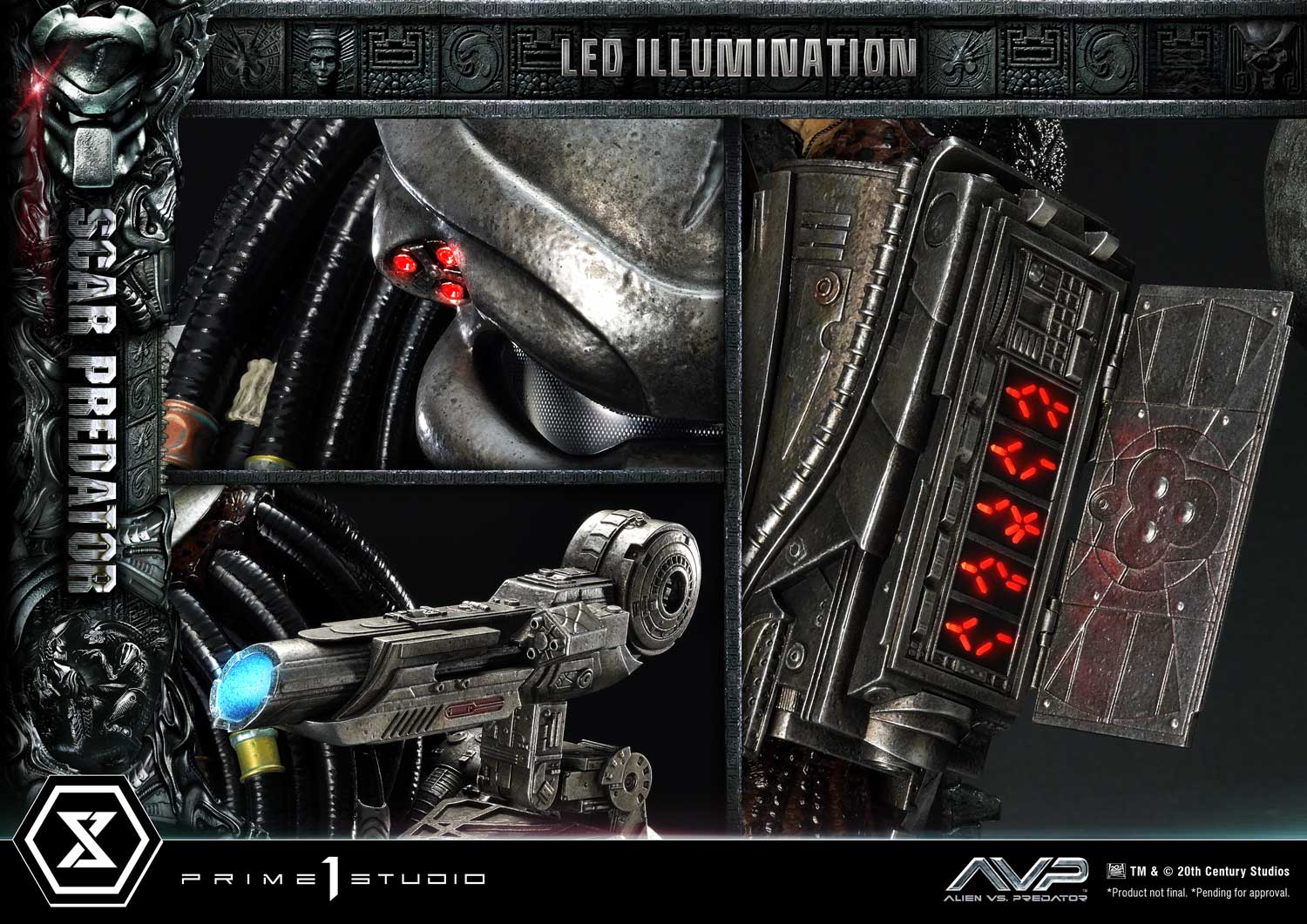 PRE-ORDER Prime1 Studio - Museum Masterline - Alien vs. Predator - Scar Predator 1/3