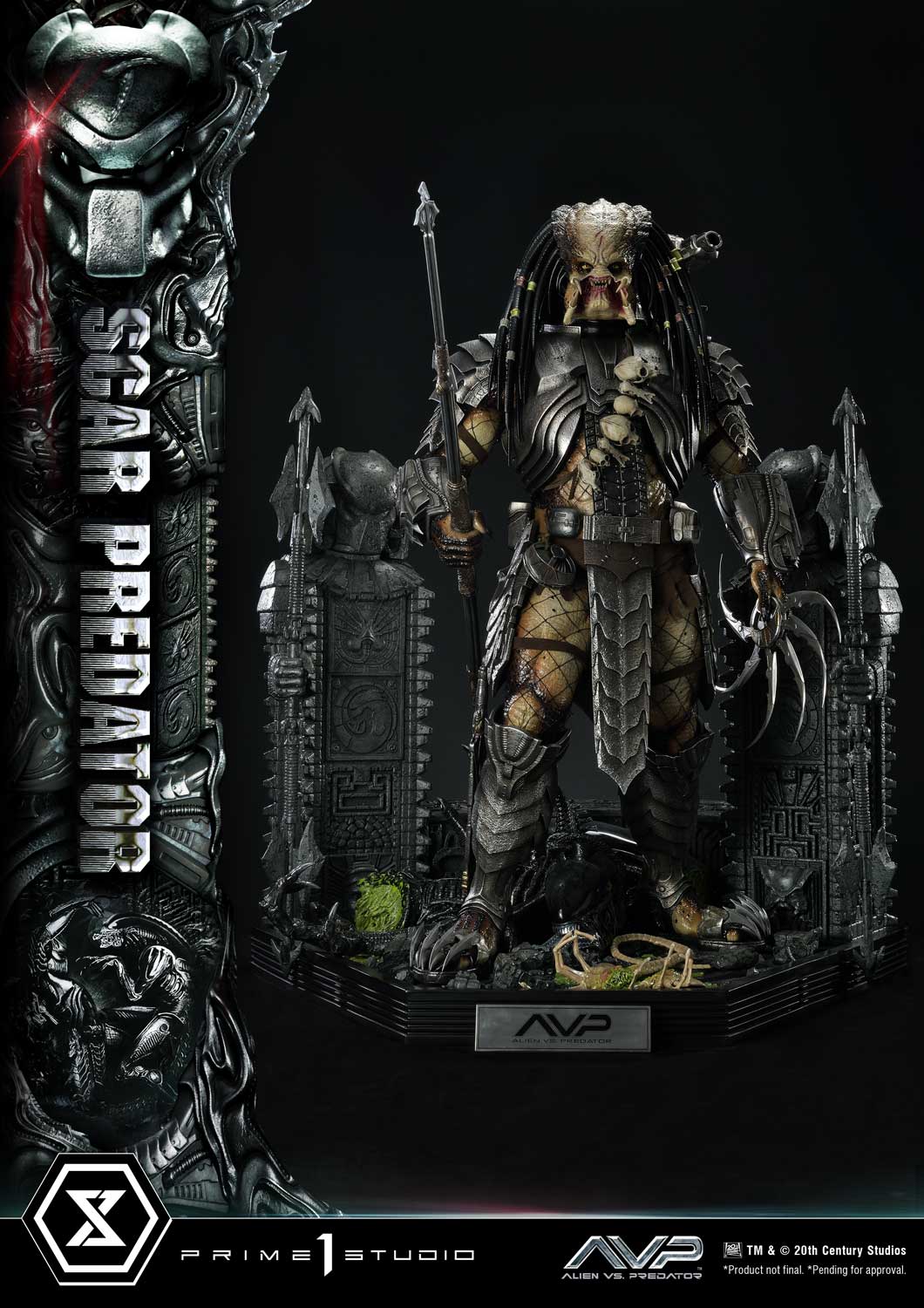 PRE-ORDER Prime1 Studio - Museum Masterline - Alien vs. Predator - Scar Predator 1/3