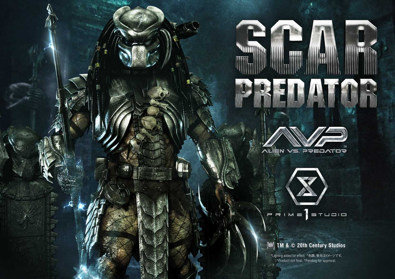 PRE-ORDER Prime1 Studio - Museum Masterline - Alien vs. Predator - Scar Predator 1/3