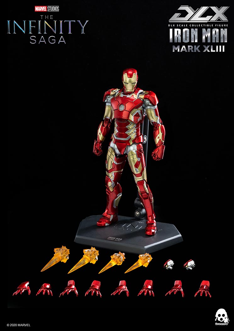 PRE-ORDER threezero - Marvel Studios: The Infinity Saga - DLX Iron Man Mark 43 [2024 Q2 Release]