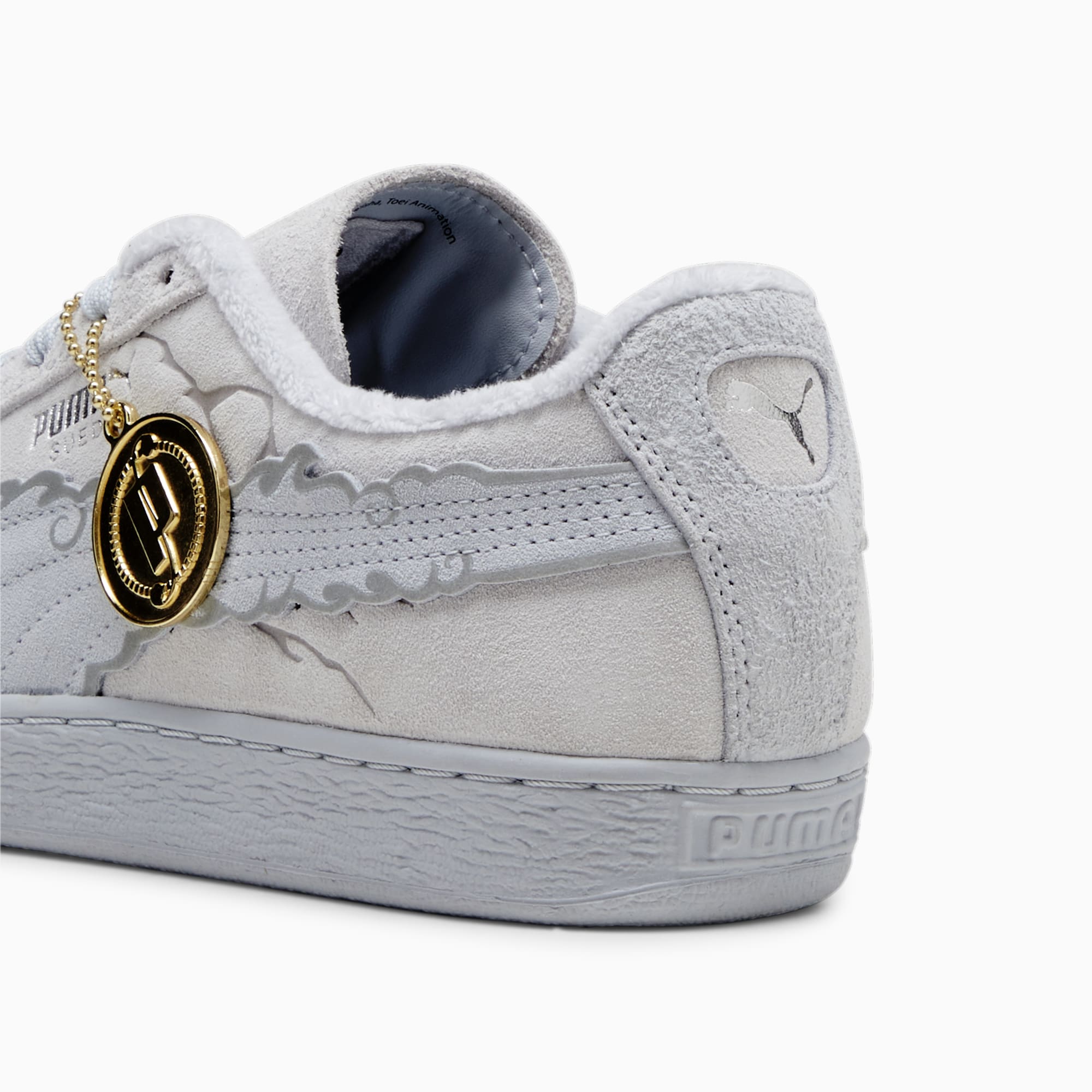 SPECIAL ORDER Puma - Unixex PUMA x One Piece Straw Hat Luffy Suede Sneakers (Feather Gray-Platinum Gray) [JP EXCLUSIVE]