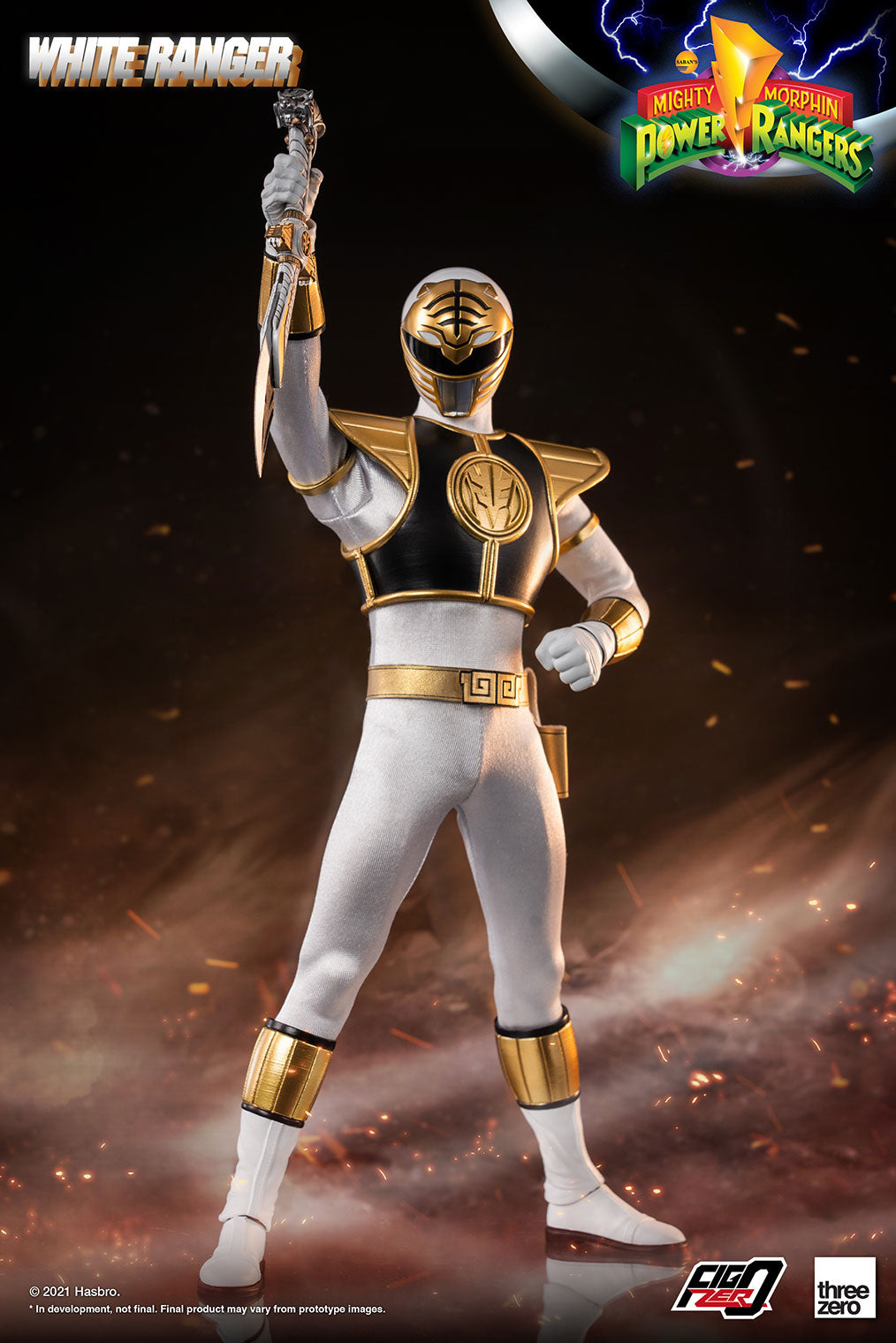 PRE-ORDER threezero - FigZero - Mighty Morphin Power Rangers - White Ranger 1/6 [2024-Q1 Release]