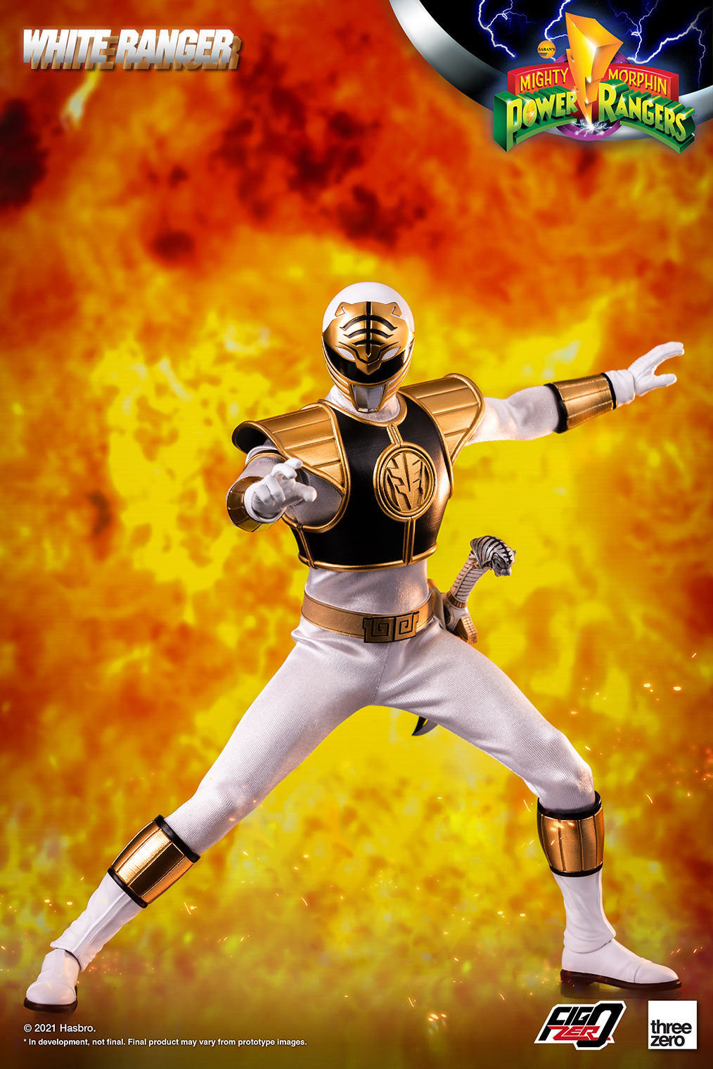 PRE-ORDER threezero - FigZero - Mighty Morphin Power Rangers - White Ranger 1/6 [2024-Q1 Release]