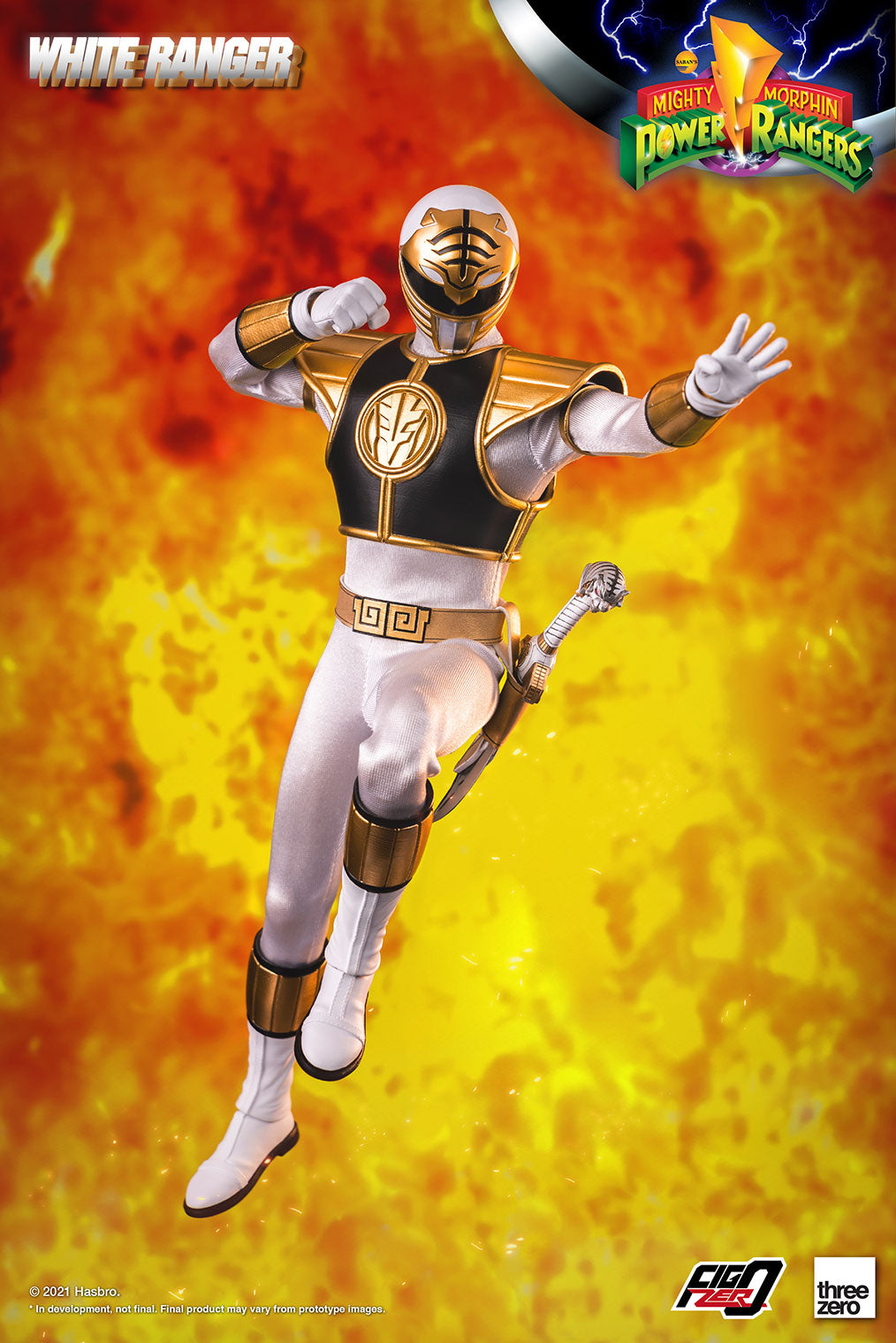 PRE-ORDER threezero - FigZero - Mighty Morphin Power Rangers - White Ranger 1/6 [2024-Q1 Release]