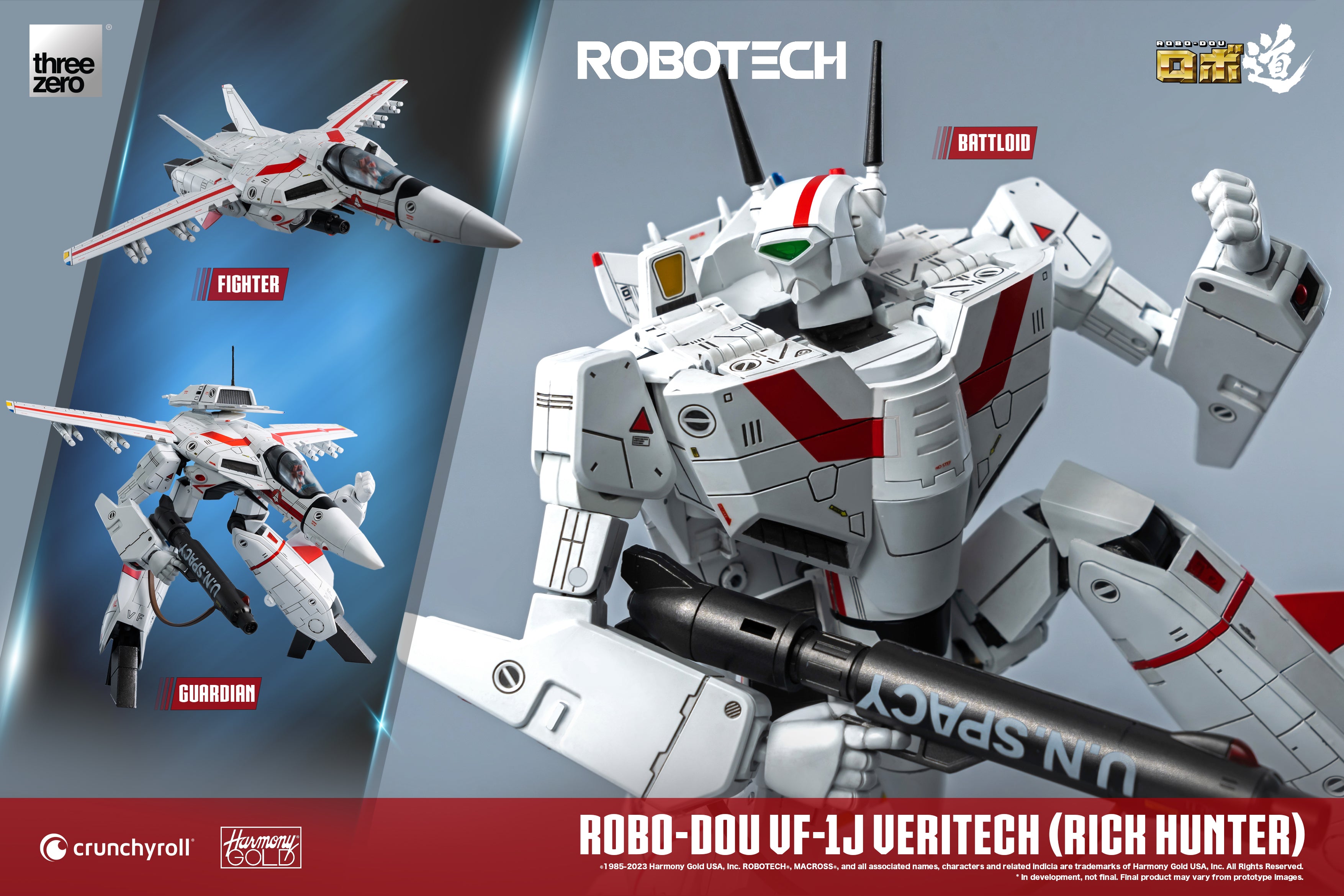 PRE-ORDER threezero - Robo-Dou - Robotech - VF-1J Veritech: Rick Hunter Use