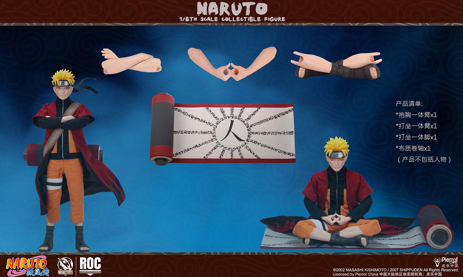 PRE-ORDER Rocket Toys - Naruto Shippuden - Uzumaki Naruto: Sage Mode Ver. Accessory Pack