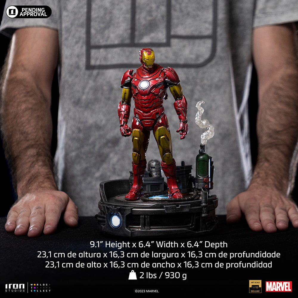 PRE-ORDER Iron Studios - Art Scale - Marvel Comics - Deluxe Iron Man Unleashed 1/10
