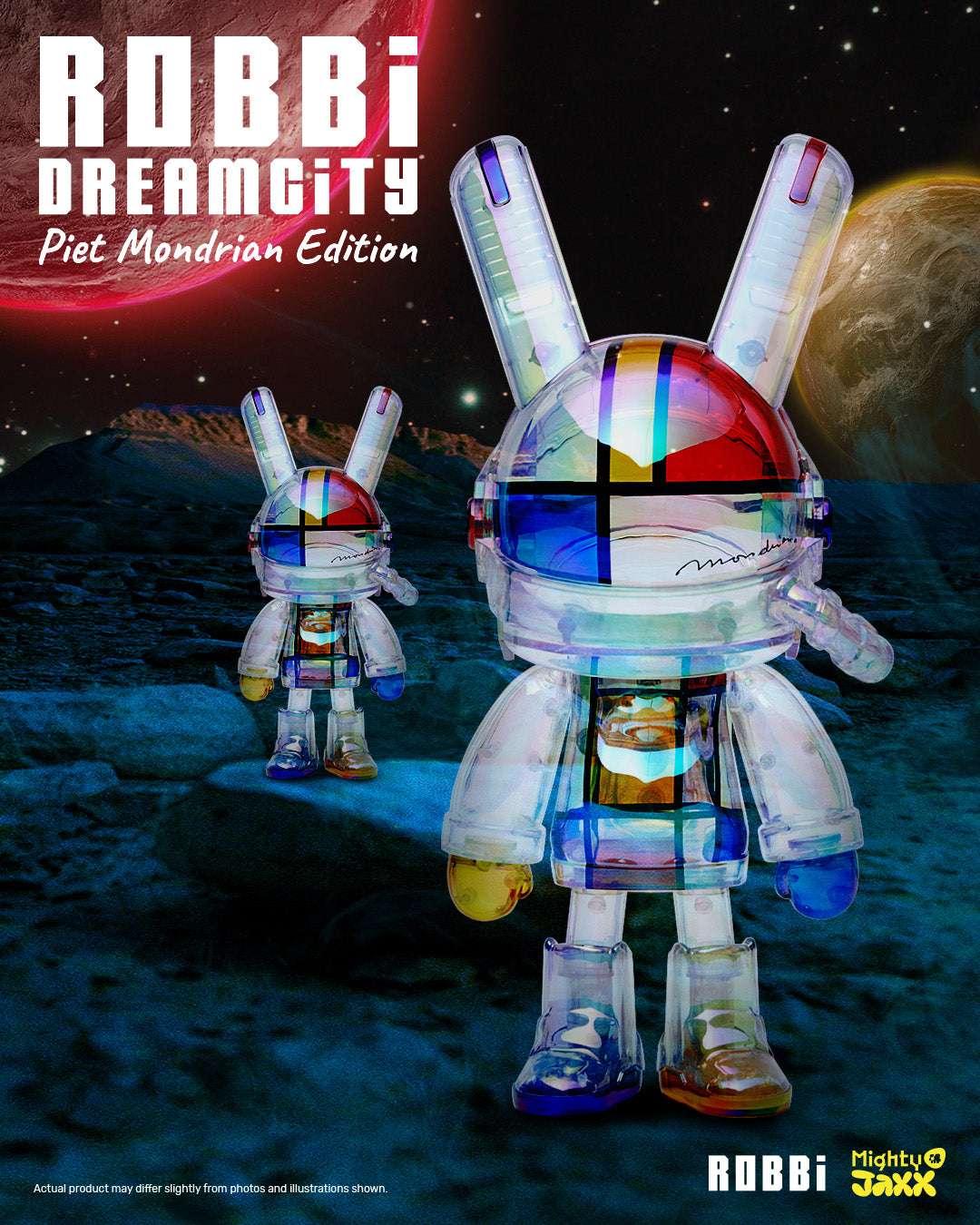 PRE-ORDER ROBBi DREAM CITY (Piet Mondrian Edition) 400% (27cm)