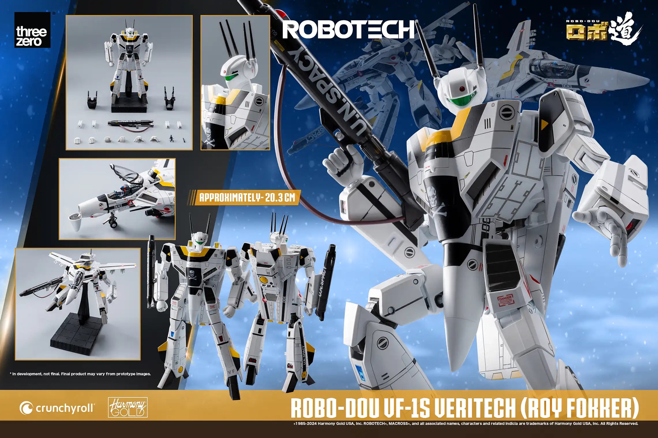 PRE-ORDER threezero - ROBO-DOU - Robotech - Robotech VF‐1S Veritech: Roy Fokker