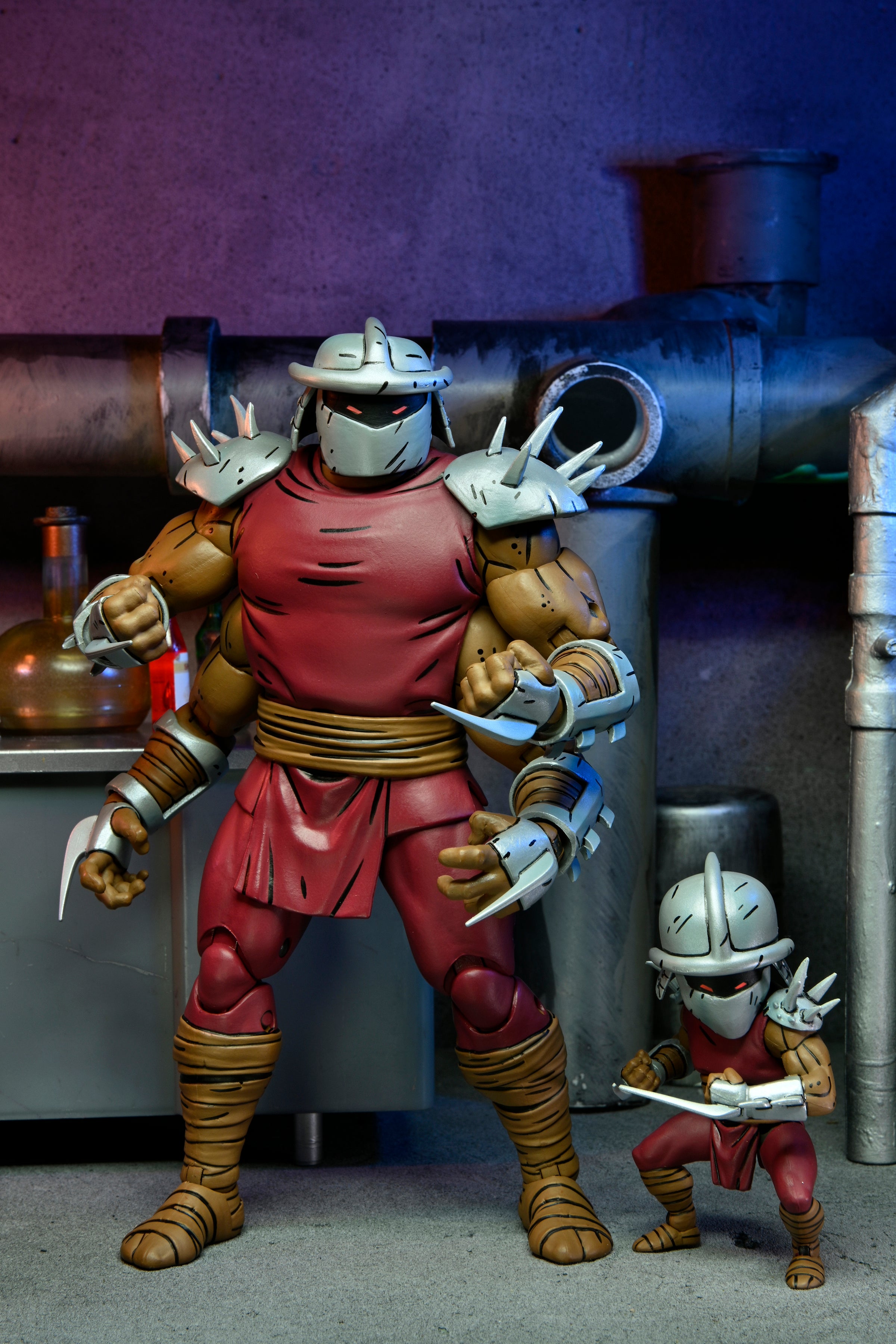 PRE-ORDER 7-inch Action Figure - TMNT: Mirage Comics - Deluxe Shredder Clone & Mini Shredder