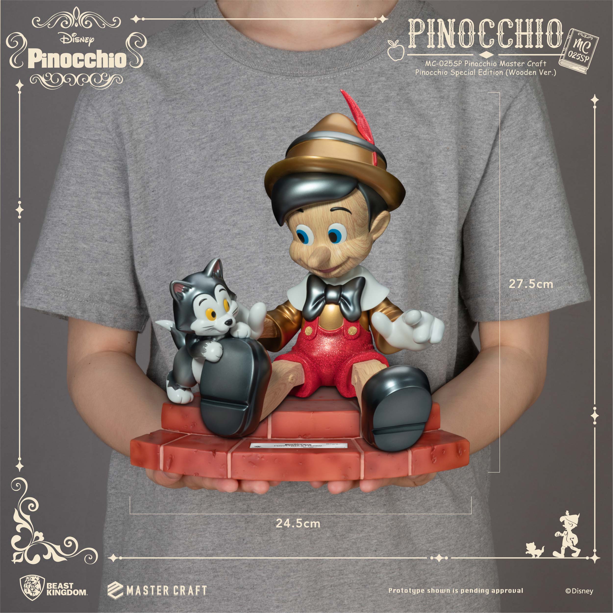 PRE-ORDER Beast Kingdom - Pinocchio - Mastercraft Pinocchio: Special Wooden Edition