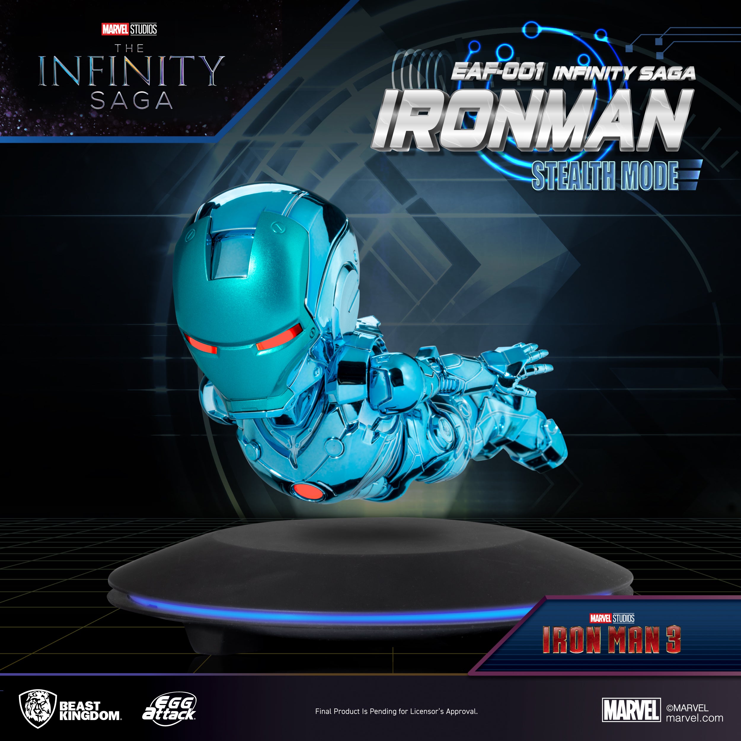 PRE-ORDER Beast Kingdom - Egg Attack Floating - Infinity Saga - Iron Man: Stealth Mode